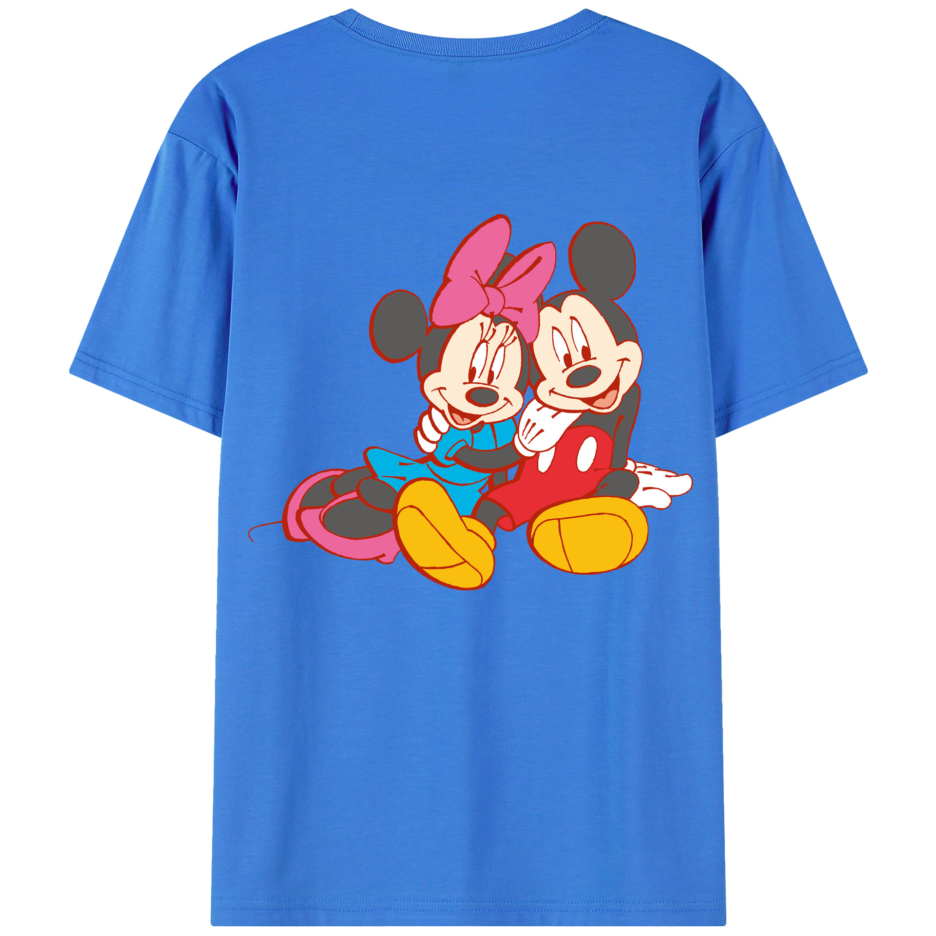 （画像用） ミッキーマウス Mickey Mouse 綿100％半袖Tシャツ（背面プリント）