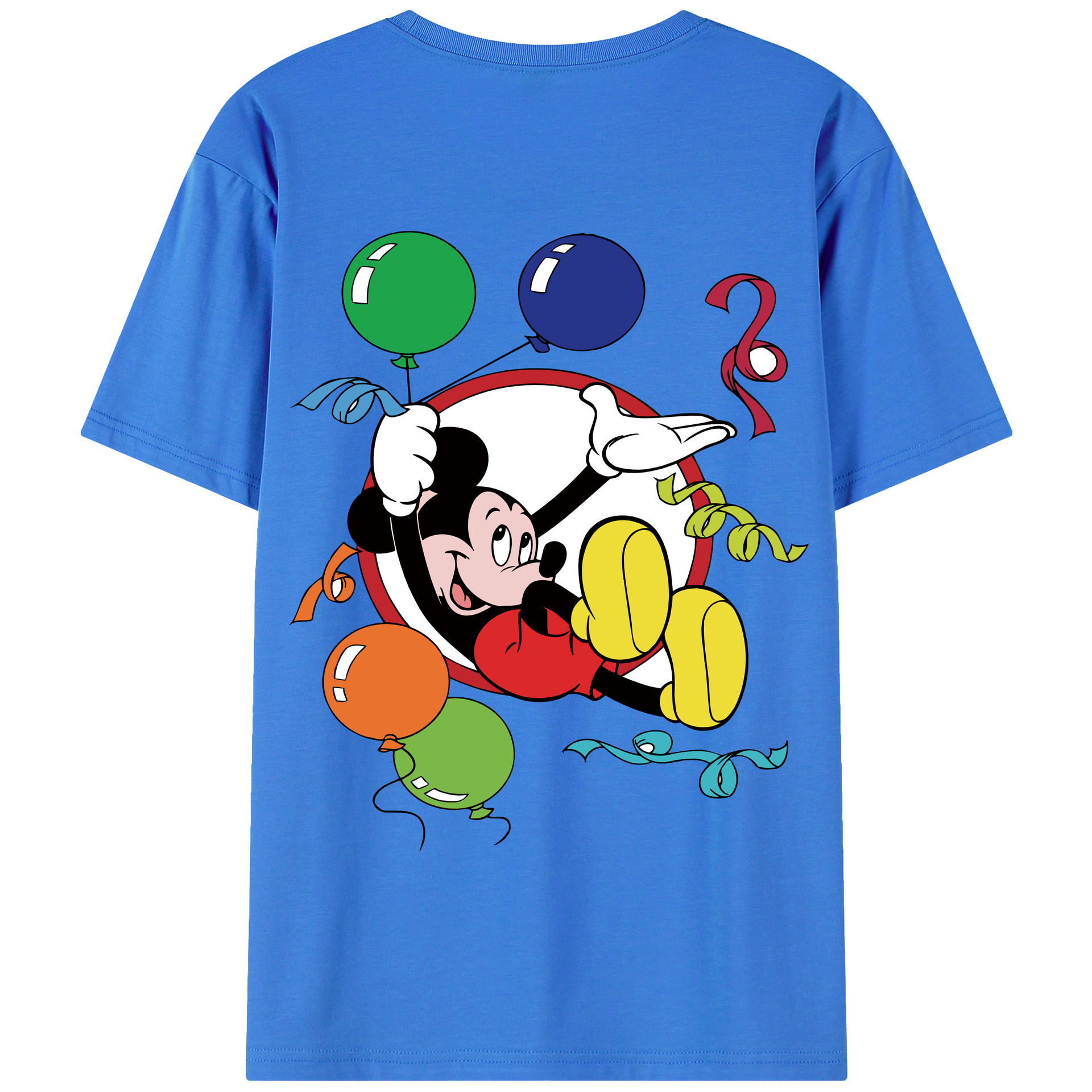 （画像用） ミッキーマウス Mickey Mouse 綿100％半袖Tシャツ（背面プリント）