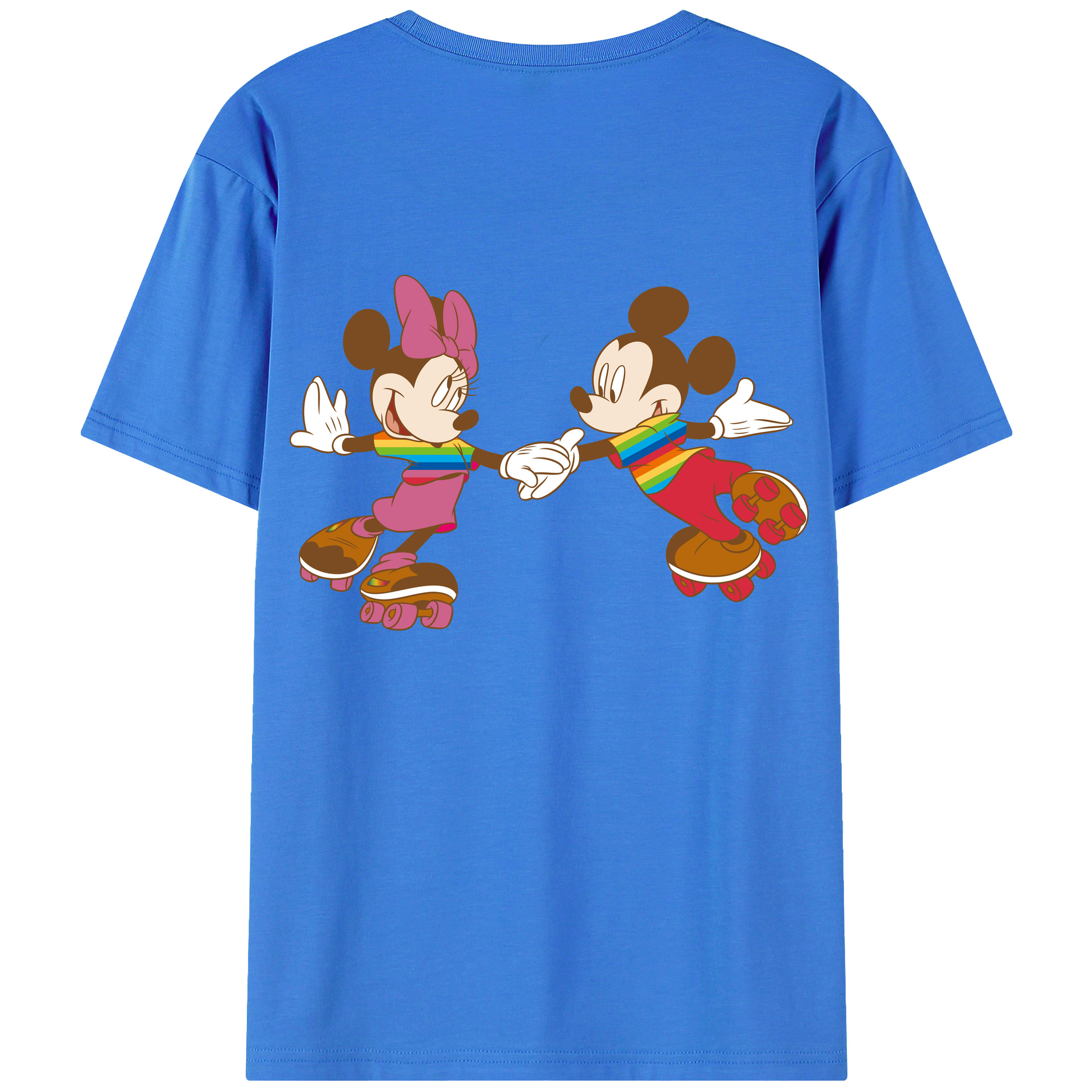 （画像用） ミッキーマウス Mickey Mouse 綿100％半袖Tシャツ（背面プリント）