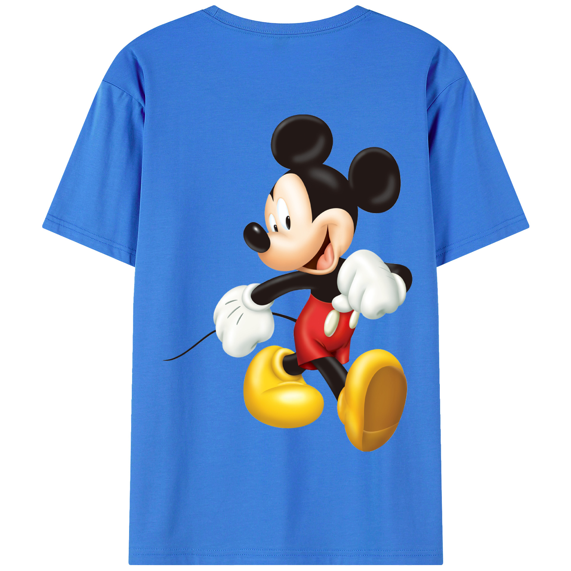 （画像用） ミッキーマウス Mickey Mouse 綿100％半袖Tシャツ（背面プリント）