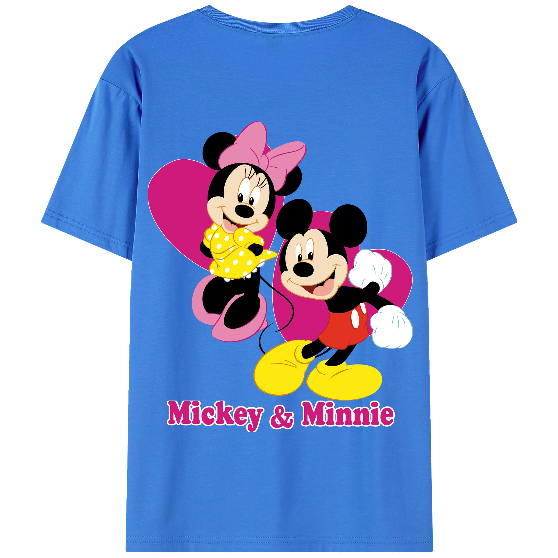 （画像用） ミッキーマウス Mickey Mouse 綿100％半袖Tシャツ（背面プリント）