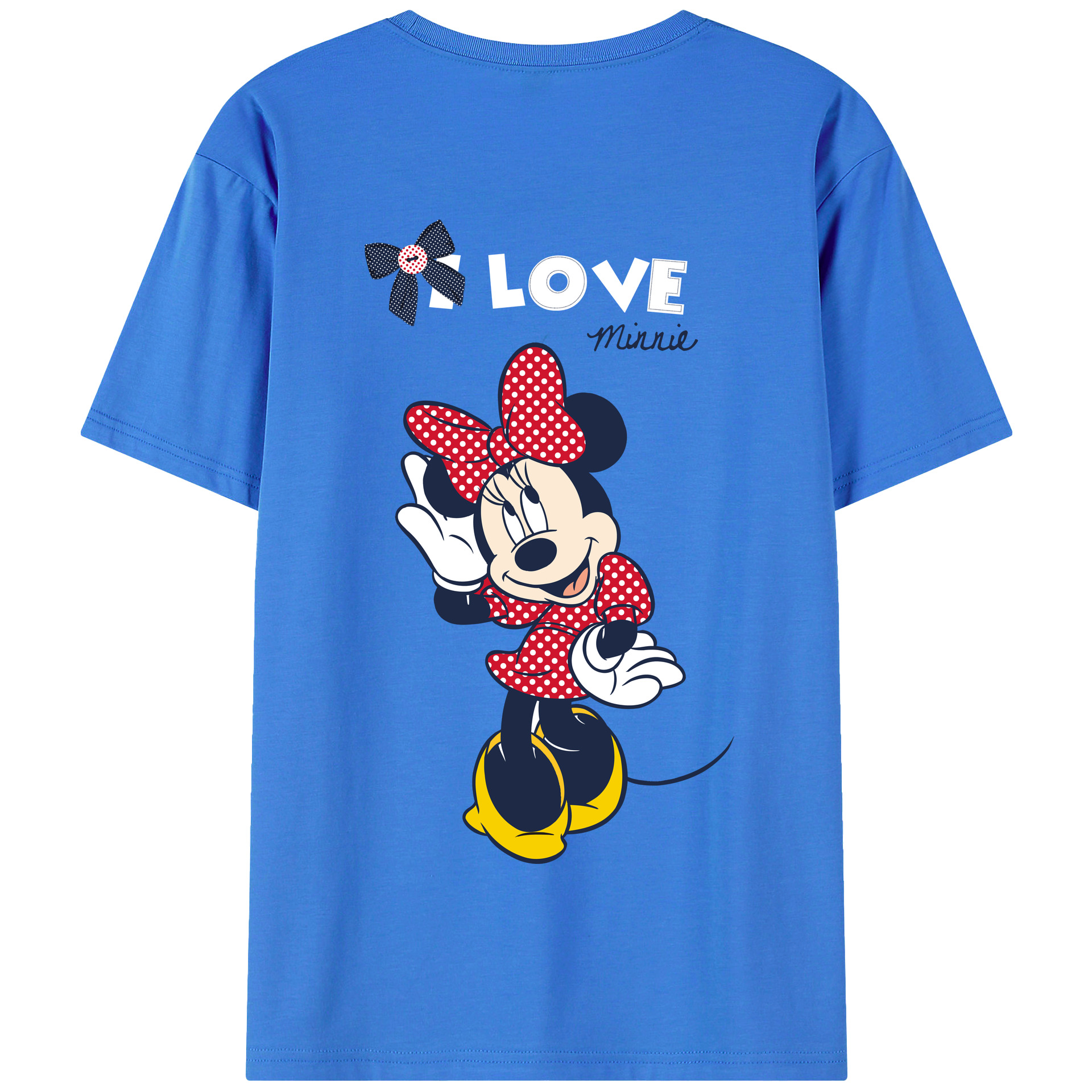 （画像用） ミッキーマウス Mickey Mouse 綿100％半袖Tシャツ（背面プリント）