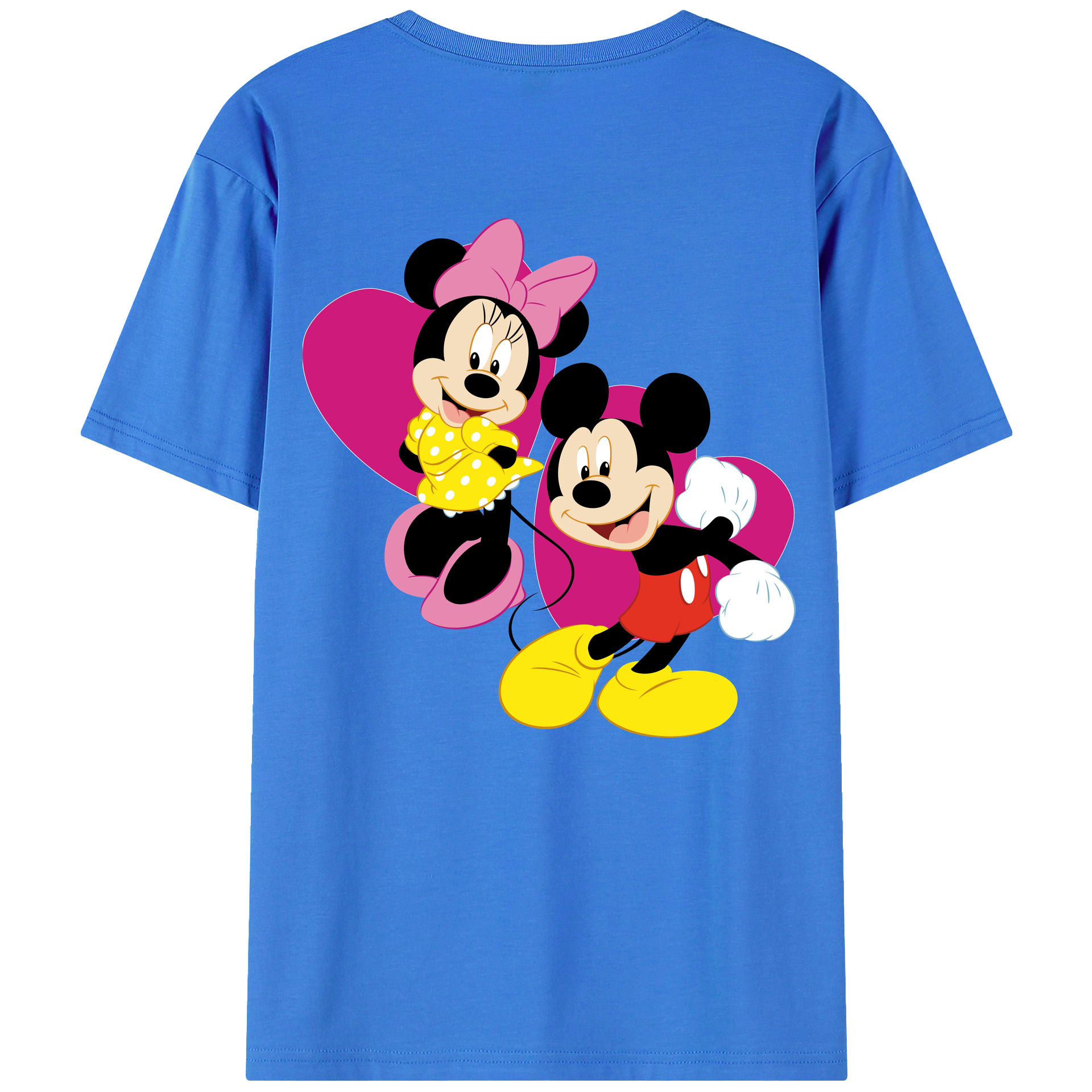 （画像用） ミッキーマウス Mickey Mouse 綿100％半袖Tシャツ（背面プリント）