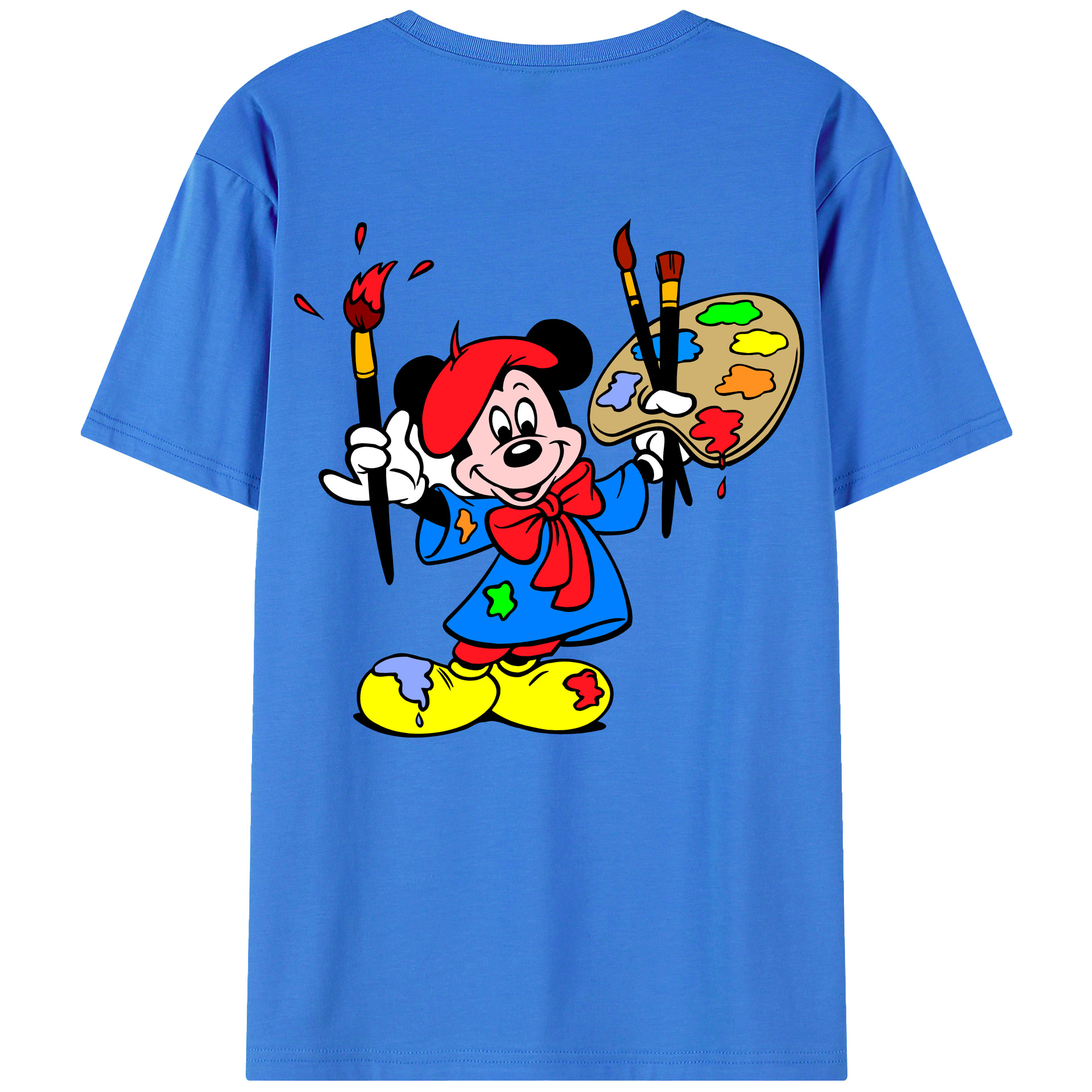 （画像用） ミッキーマウス Mickey Mouse 綿100％半袖Tシャツ（背面プリント）