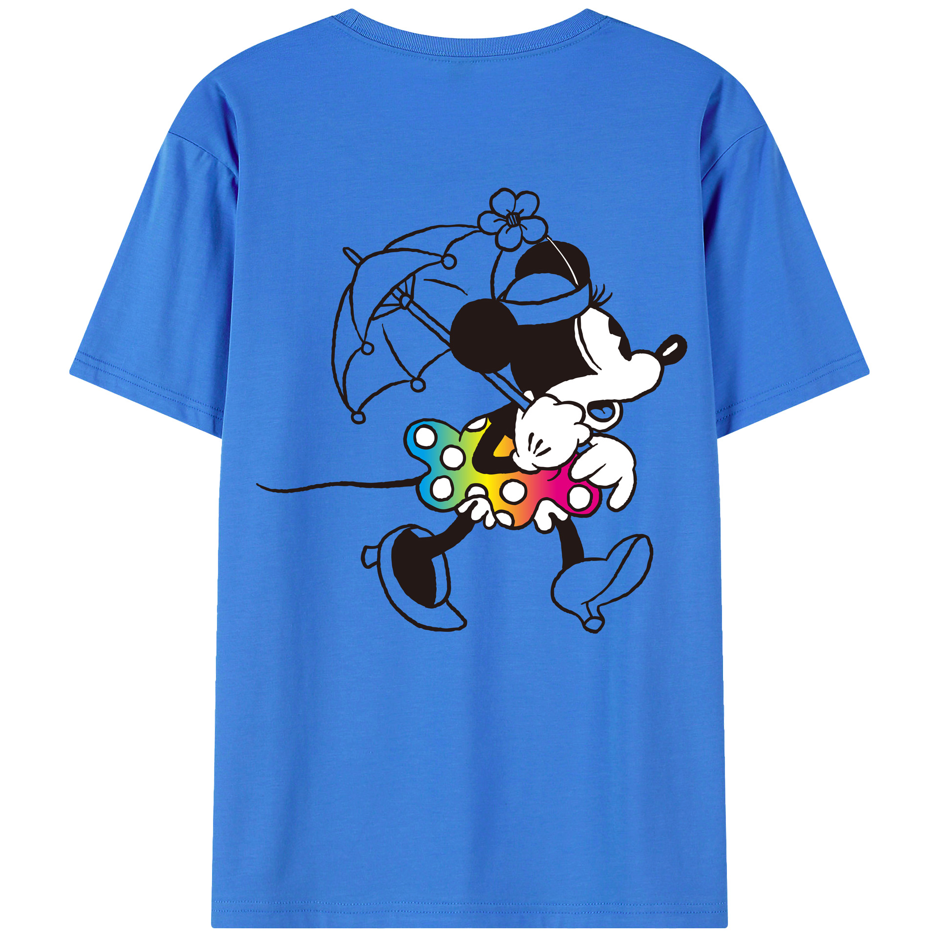 （画像用） ミッキーマウス Mickey Mouse 綿100％半袖Tシャツ（背面プリント）