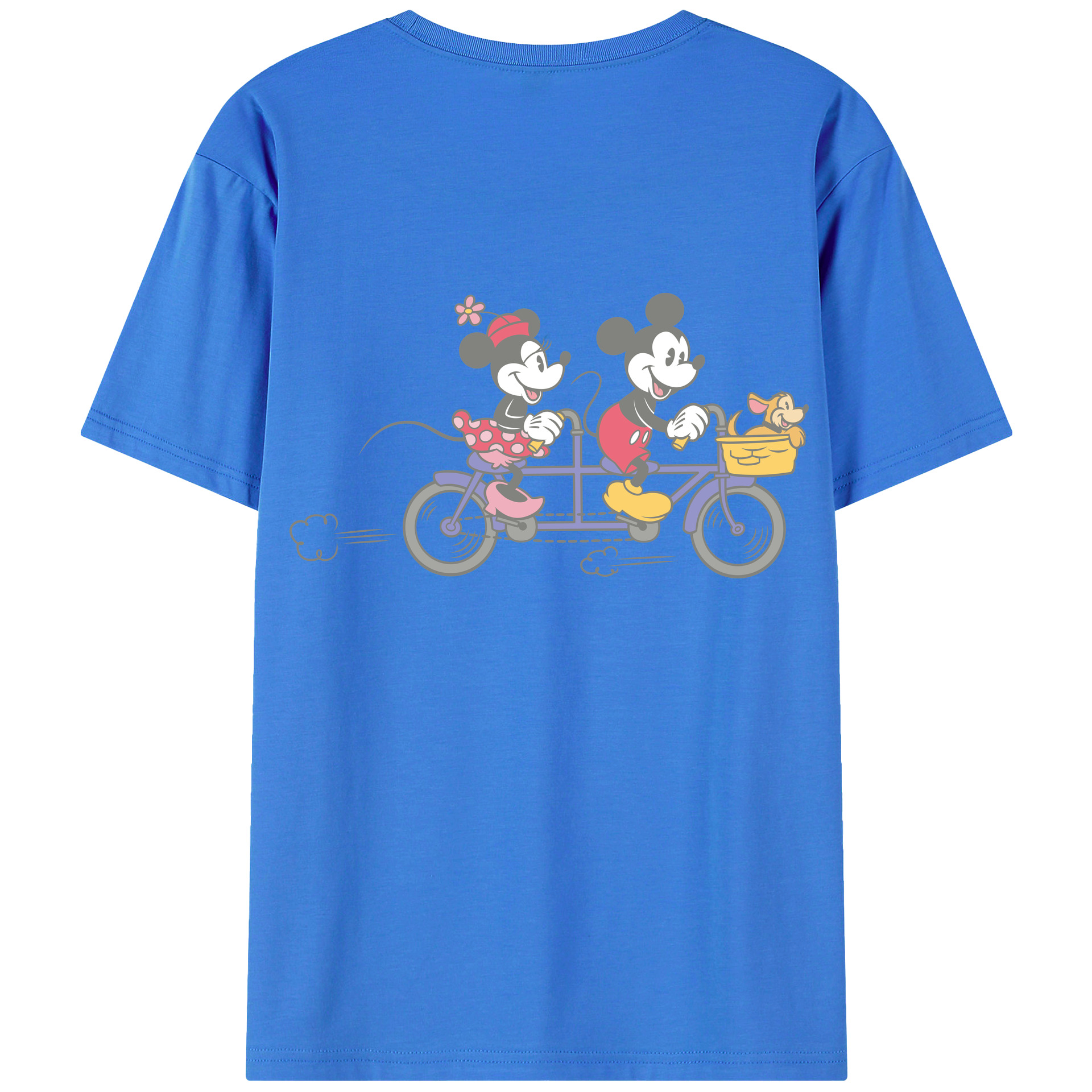 （画像用） ミッキーマウス Mickey Mouse 綿100％半袖Tシャツ（背面プリント）
