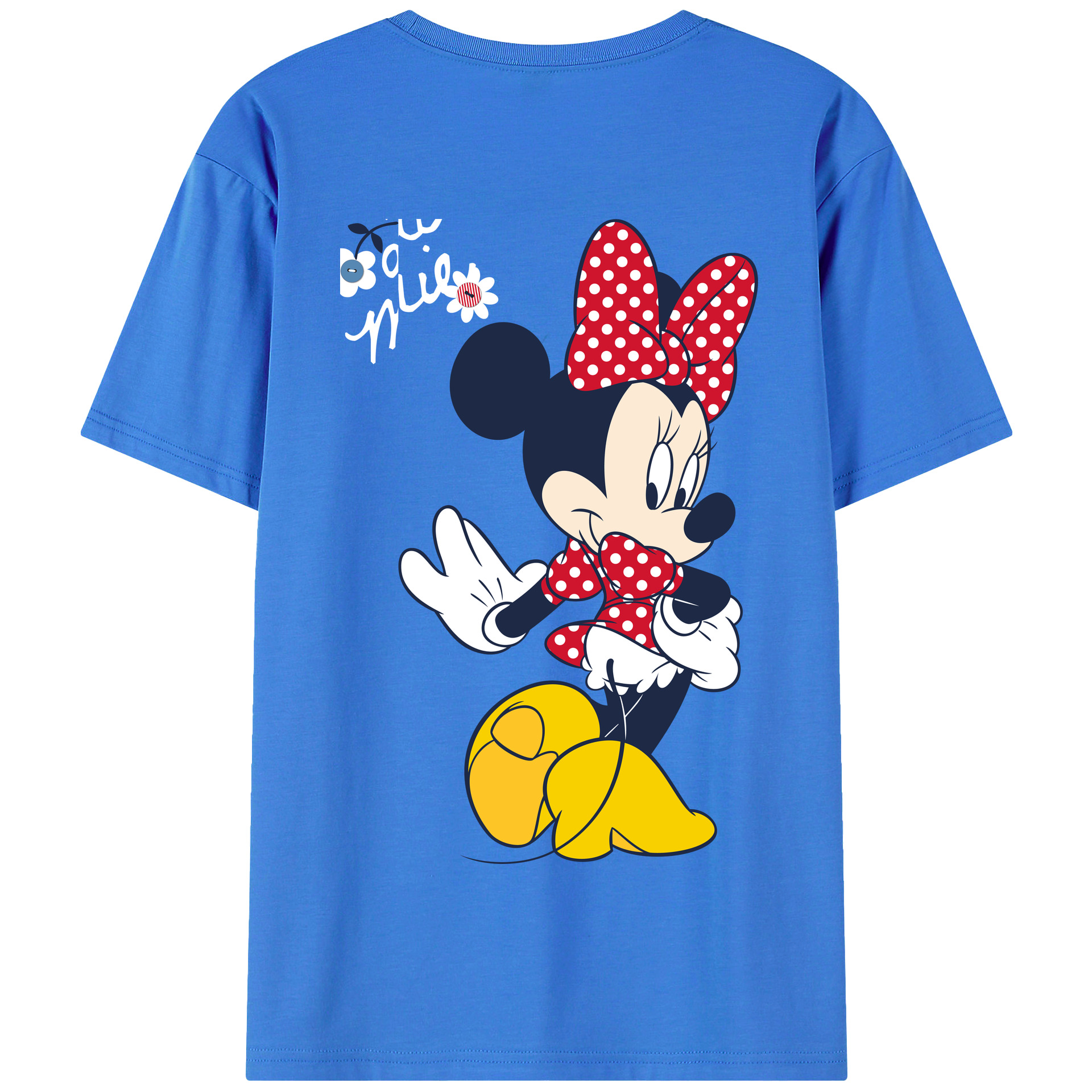 （画像用） ミッキーマウス Mickey Mouse 綿100％半袖Tシャツ（背面プリント）