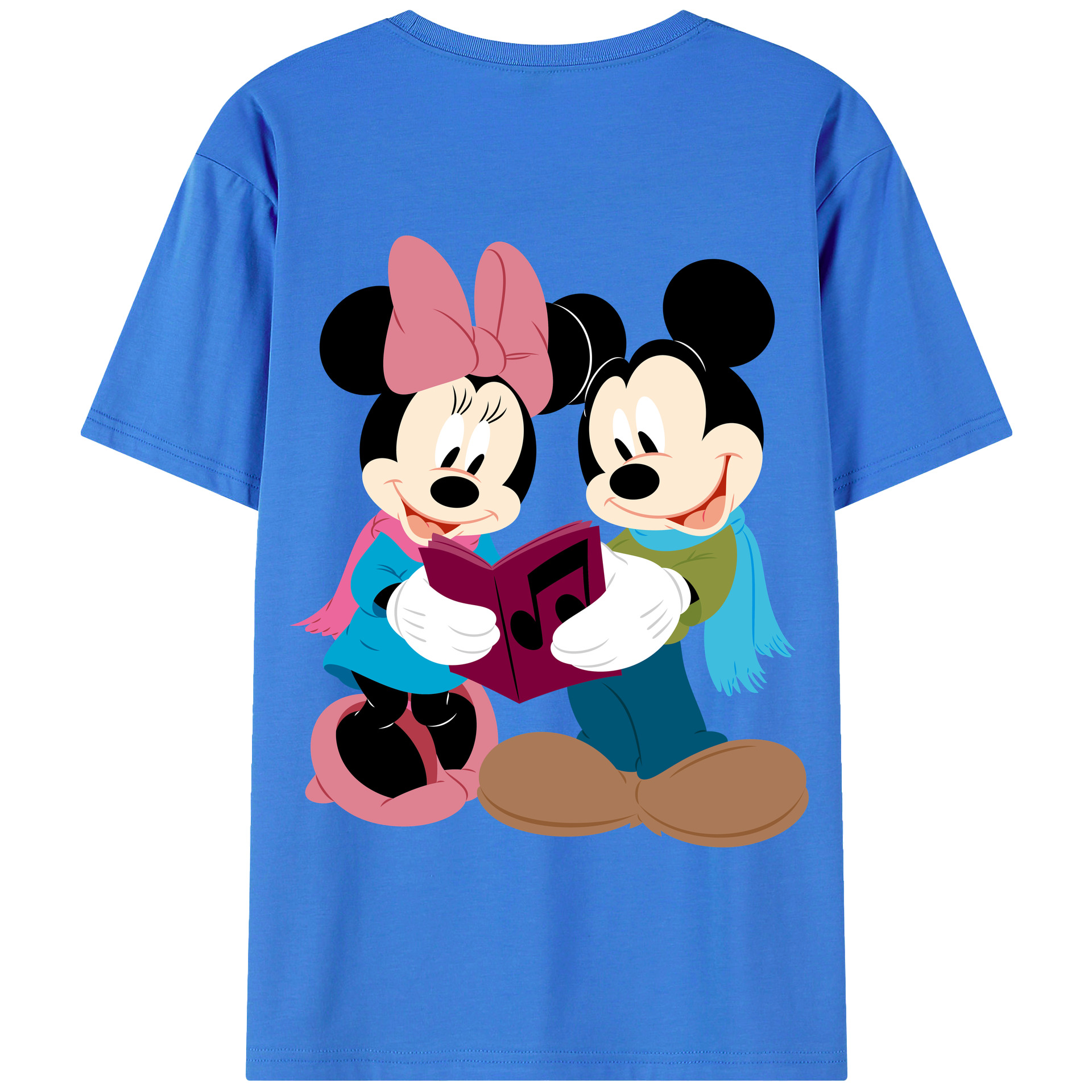 （画像用） ミッキーマウス Mickey Mouse 綿100％半袖Tシャツ（背面プリント）