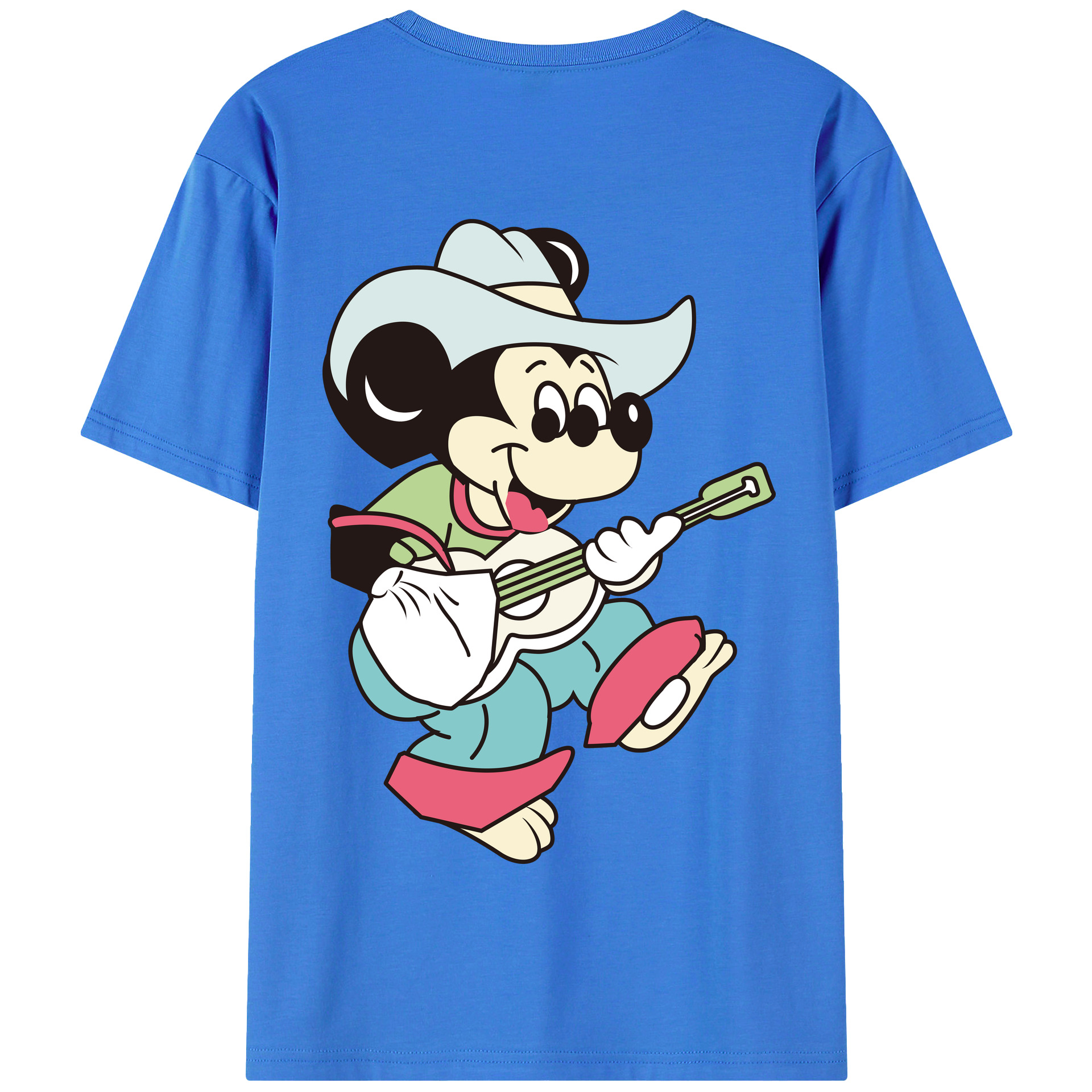 （画像用） ミッキーマウス Mickey Mouse 綿100％半袖Tシャツ（背面プリント）