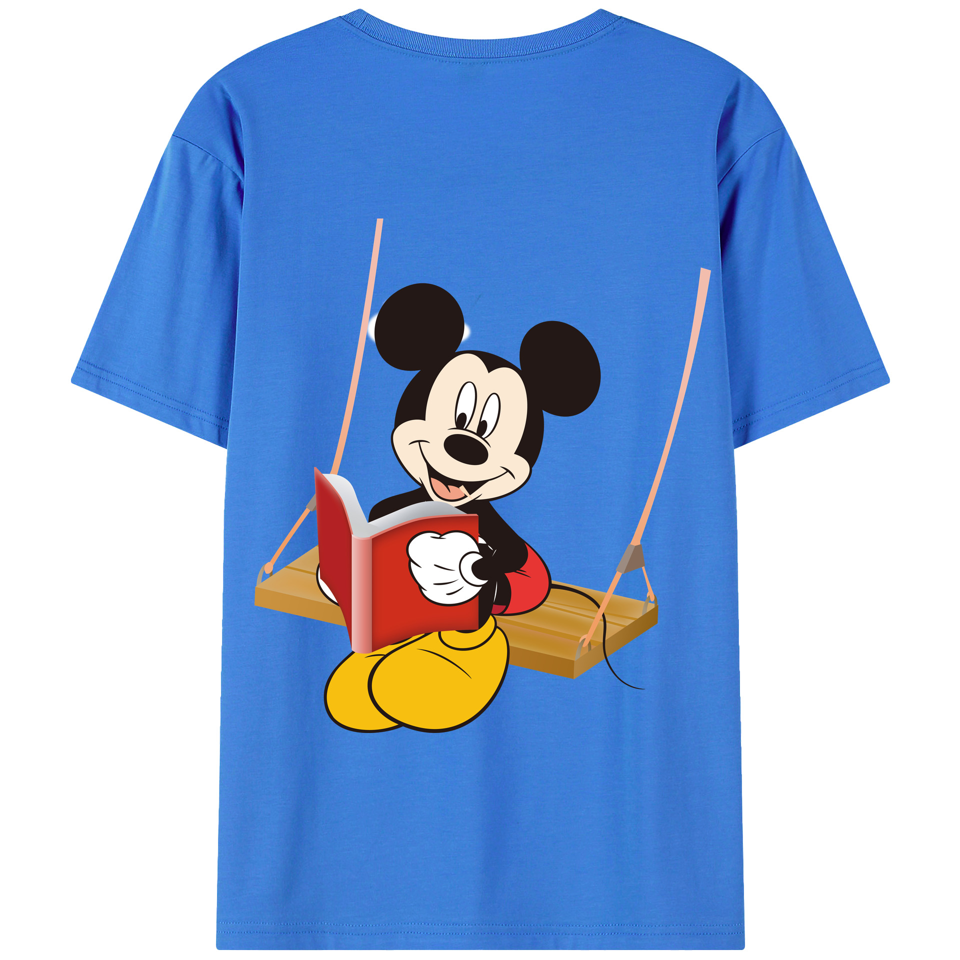 （画像用） ミッキーマウス Mickey Mouse 綿100％半袖Tシャツ（背面プリント）