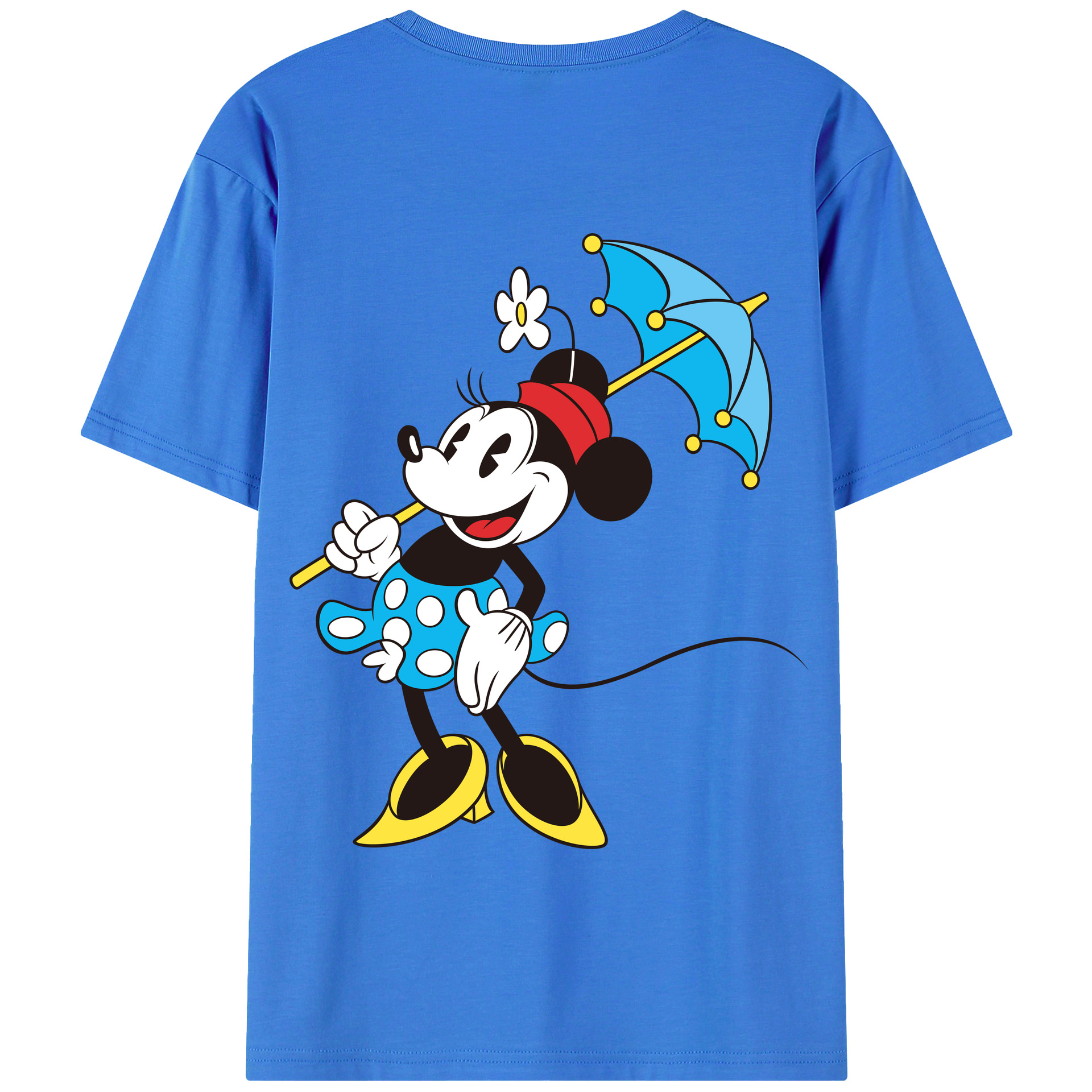 （画像用） ミッキーマウス Mickey Mouse 綿100％半袖Tシャツ（背面プリント）