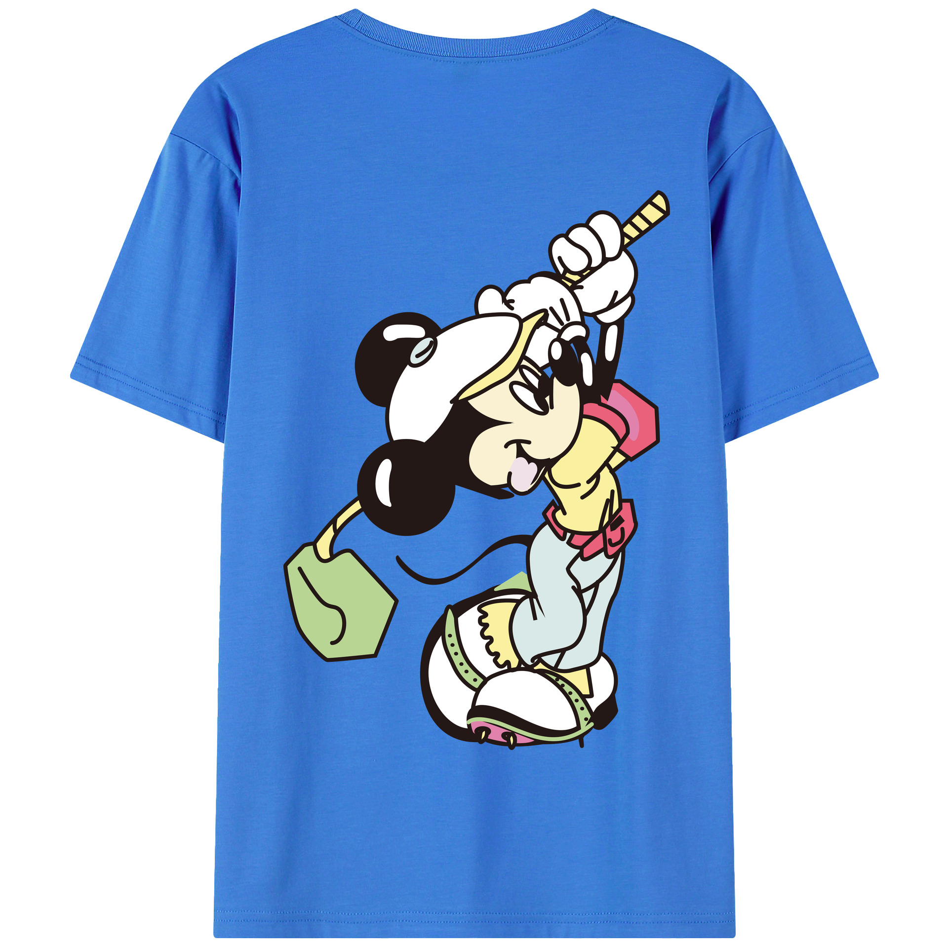 （画像用） ミッキーマウス Mickey Mouse 綿100％半袖Tシャツ（背面プリント）