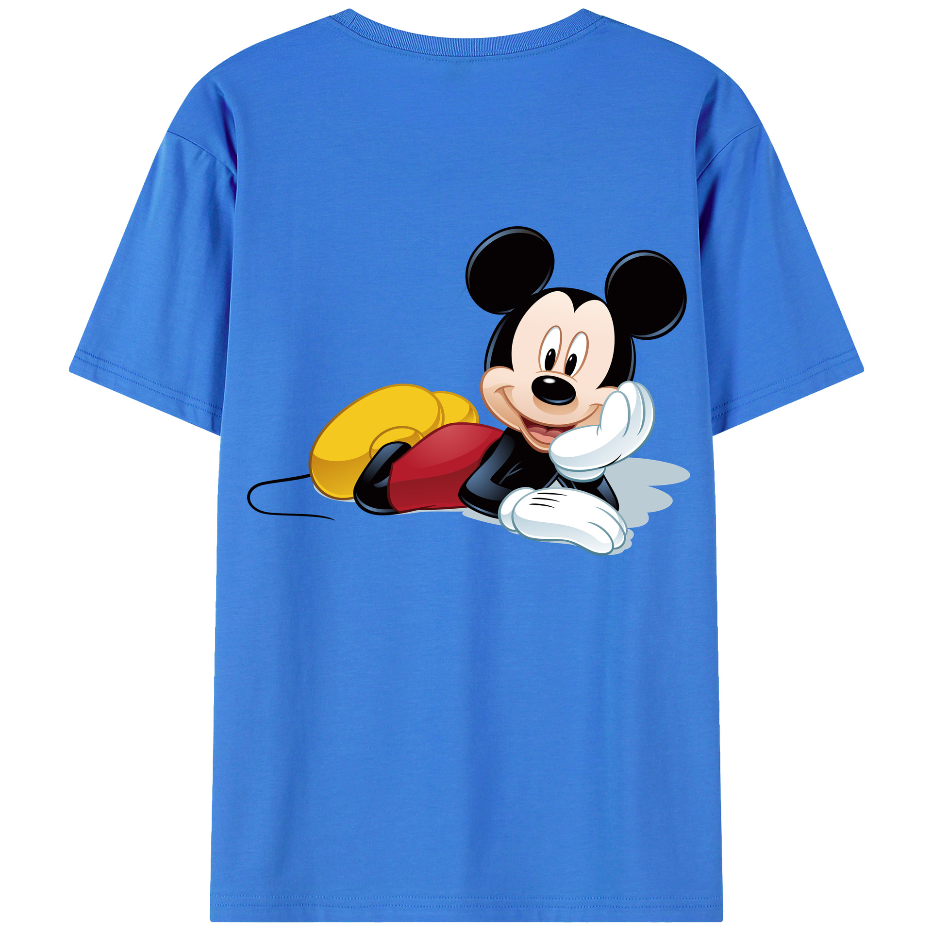 （画像用） ミッキーマウス Mickey Mouse 綿100％半袖Tシャツ（背面プリント）