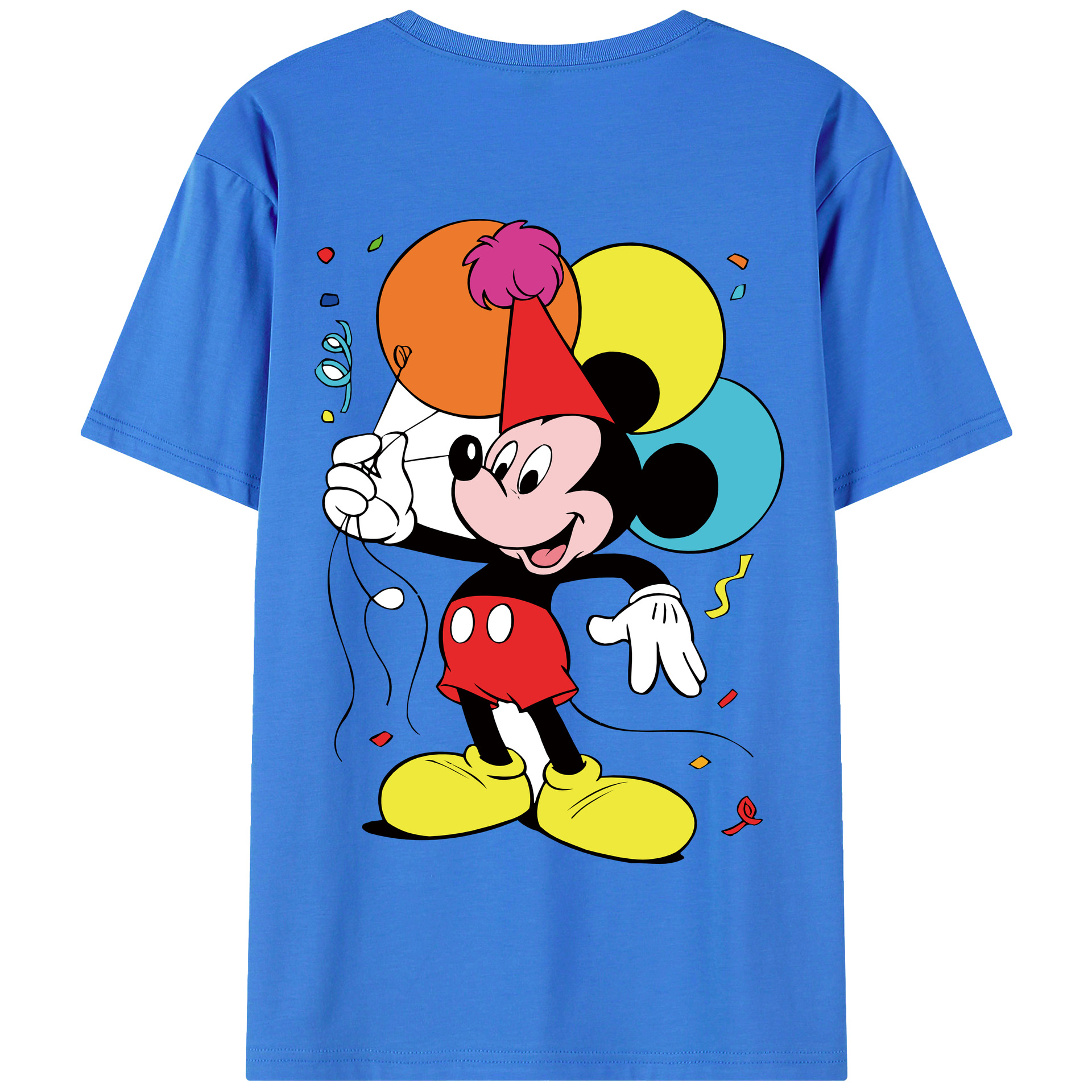 （画像用） ミッキーマウス Mickey Mouse 綿100％半袖Tシャツ（背面プリント）