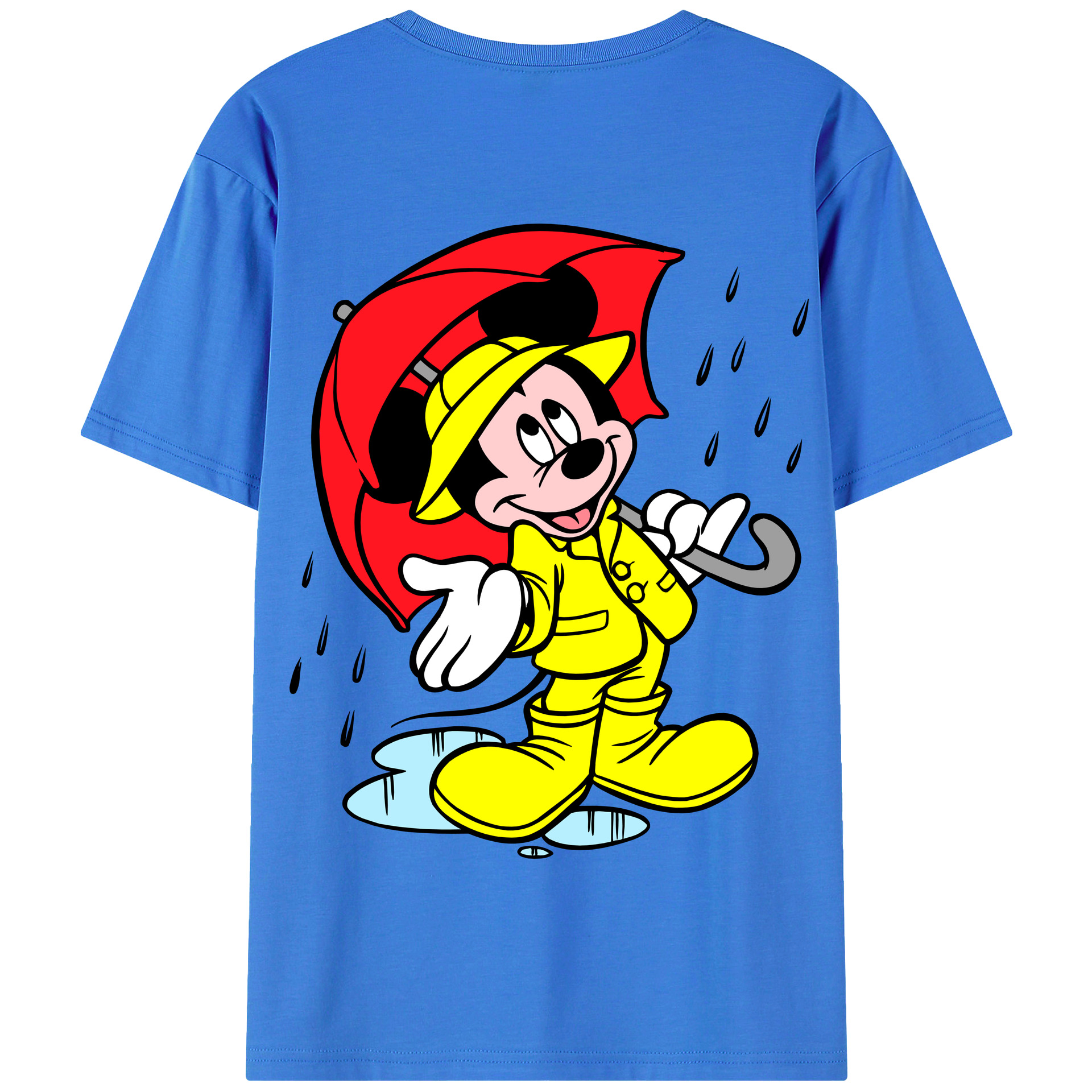 （画像用） ミッキーマウス Mickey Mouse 綿100％半袖Tシャツ（背面プリント）