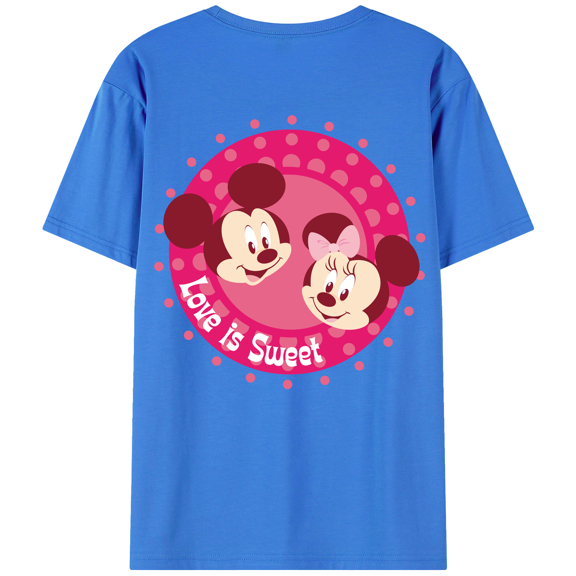 （画像用） ミッキーマウス Mickey Mouse 綿100％半袖Tシャツ（背面プリント）