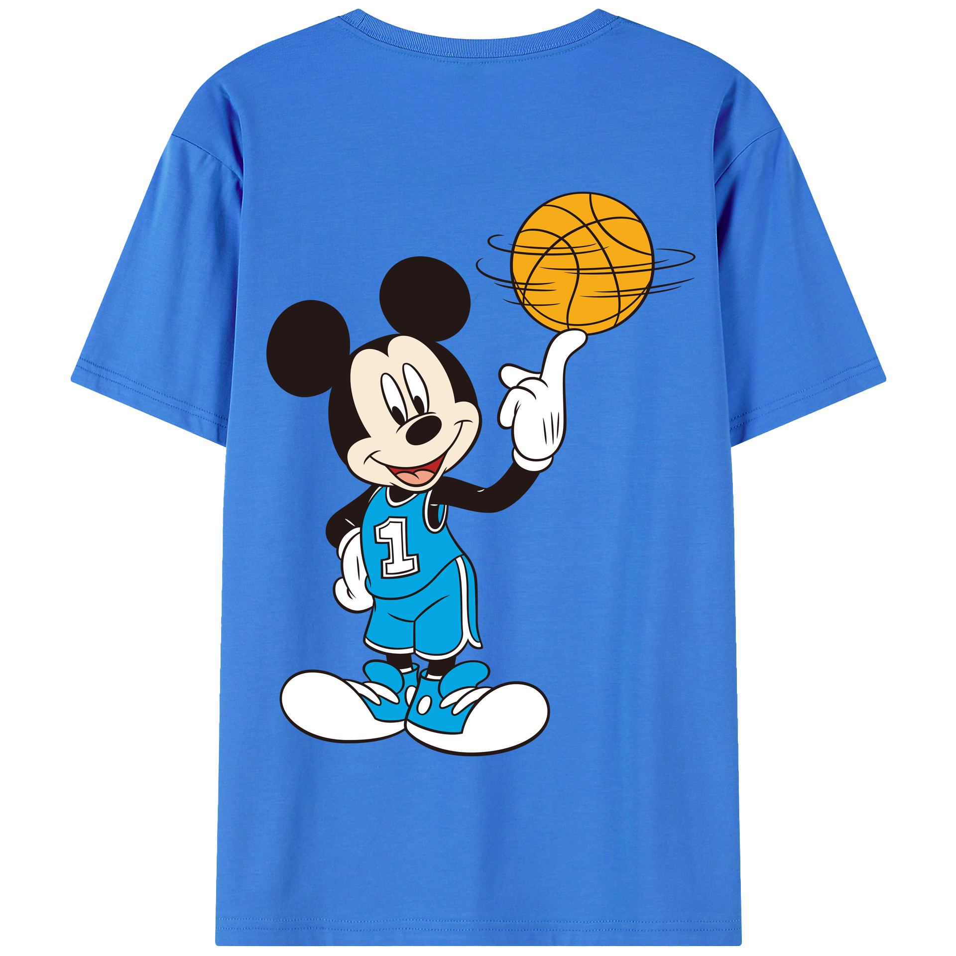 （画像用） ミッキーマウス Mickey Mouse 綿100％半袖Tシャツ（背面プリント）