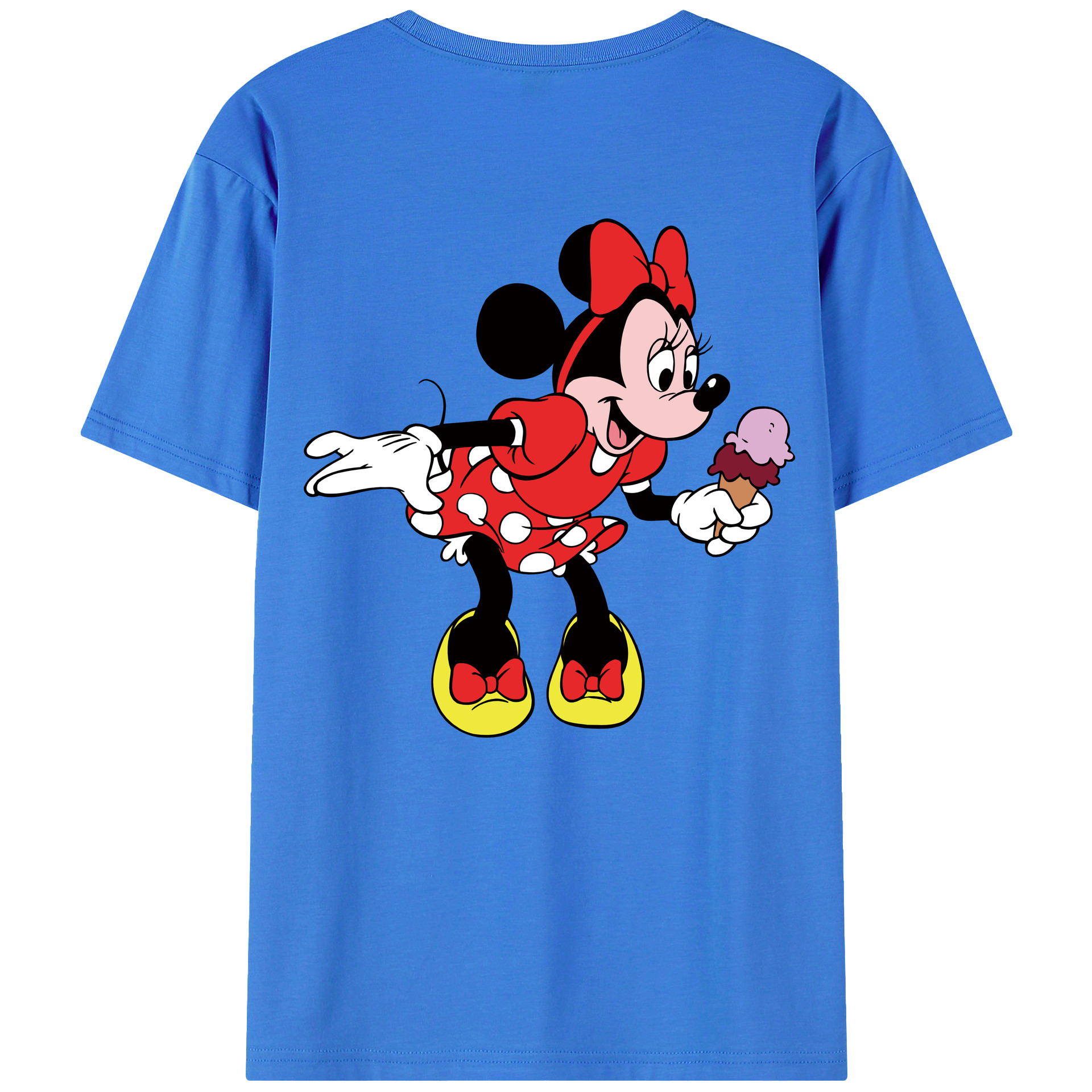 （画像用） ミッキーマウス Mickey Mouse 綿100％半袖Tシャツ（背面プリント）