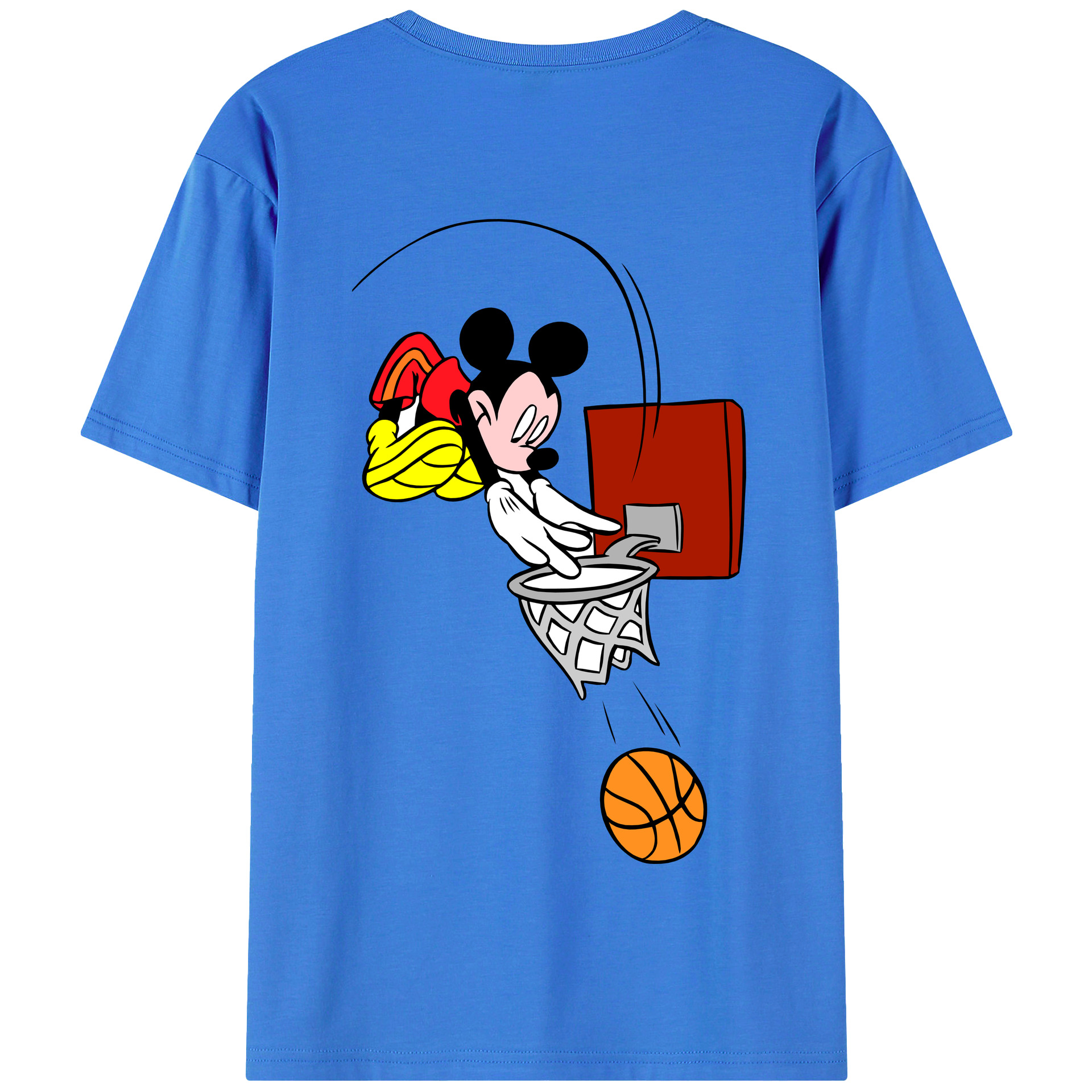 （画像用） ミッキーマウス Mickey Mouse 綿100％半袖Tシャツ（背面プリント）