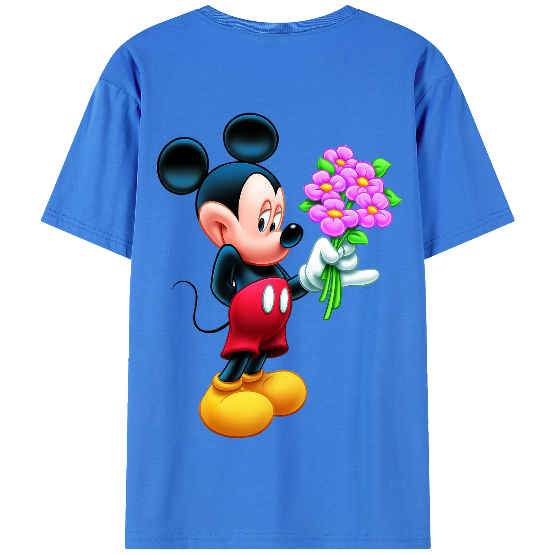 （画像用） ミッキーマウス Mickey Mouse 綿100％半袖Tシャツ（背面プリント）