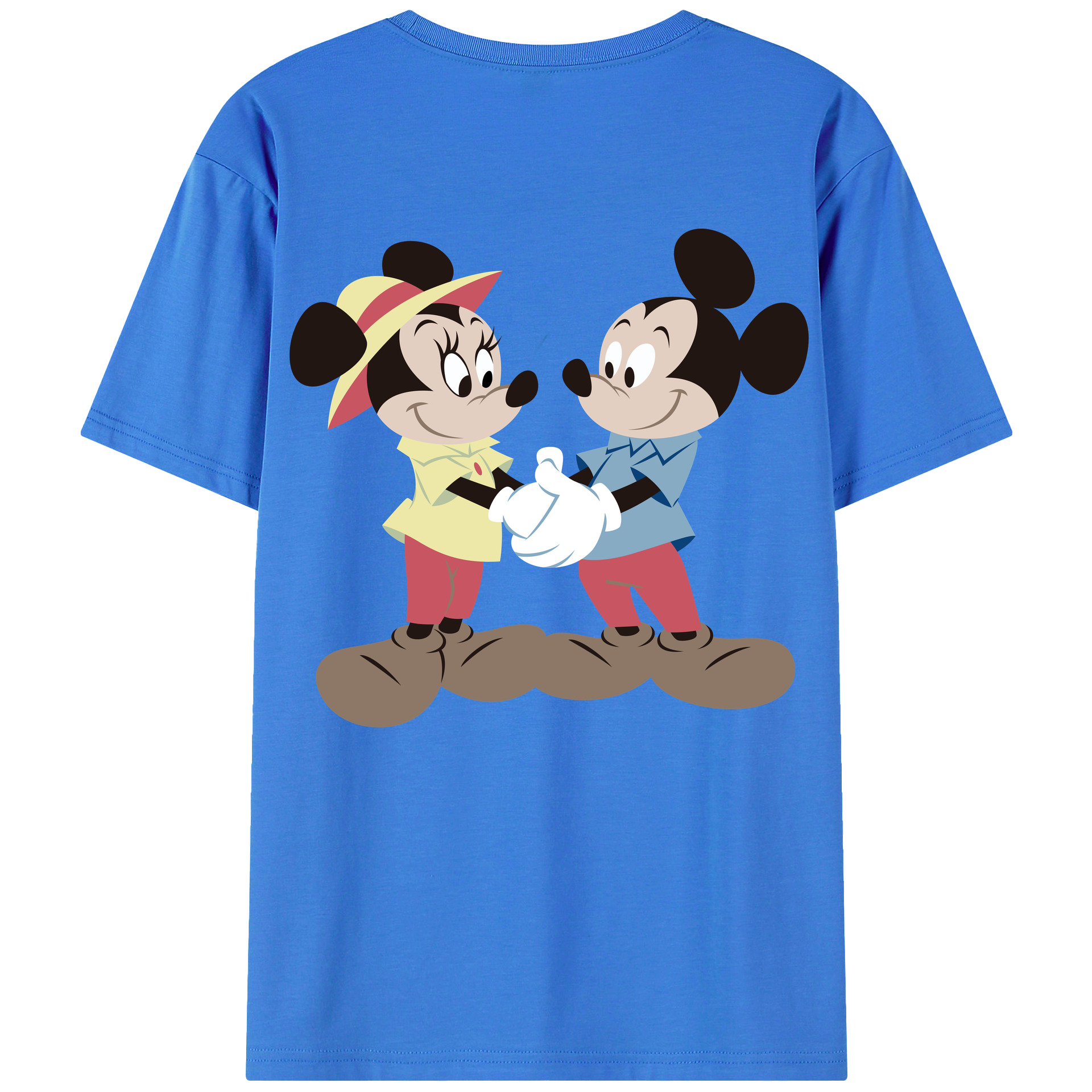 （画像用） ミッキーマウス Mickey Mouse 綿100％半袖Tシャツ（背面プリント）