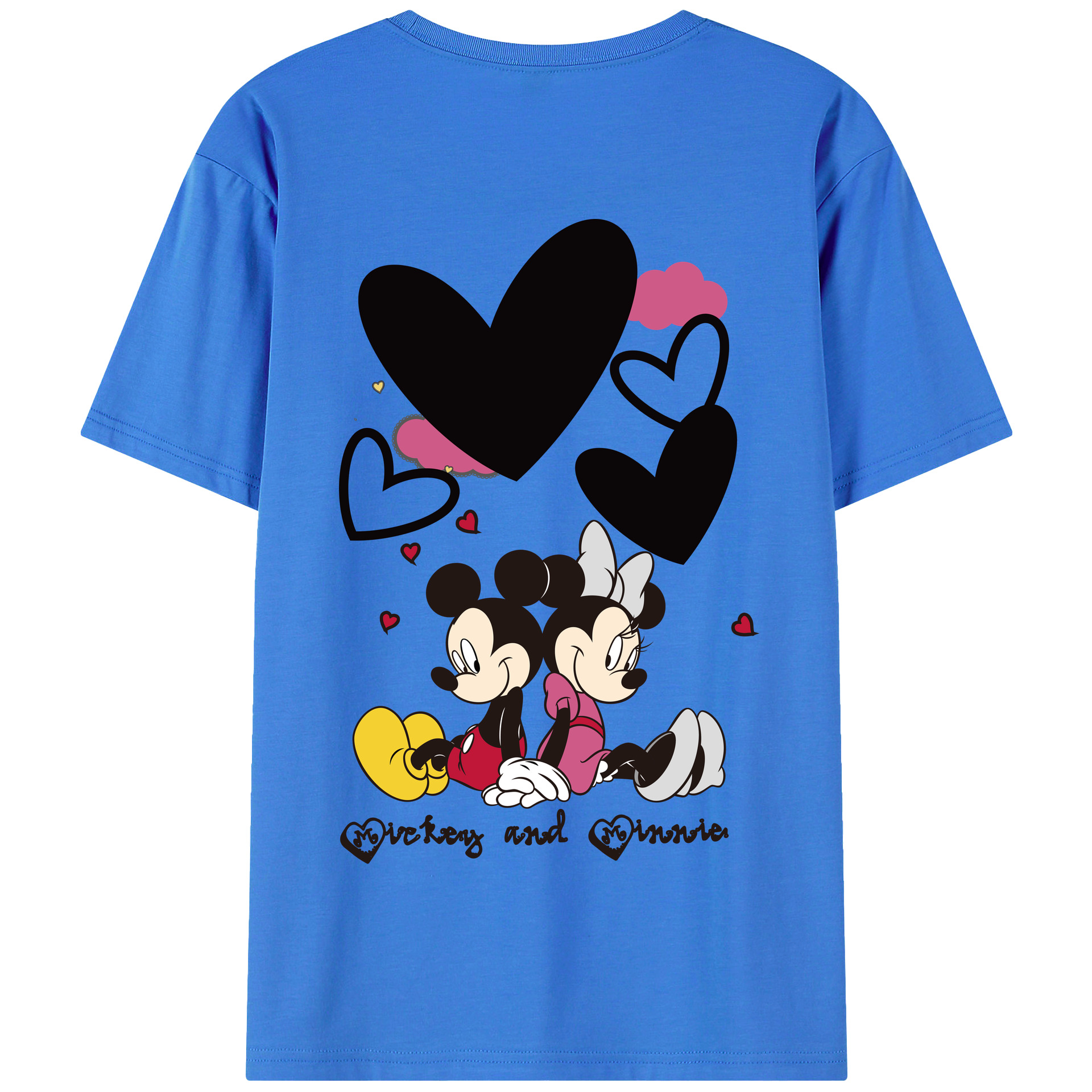 （画像用） ミッキーマウス Mickey Mouse 綿100％半袖Tシャツ（背面プリント）
