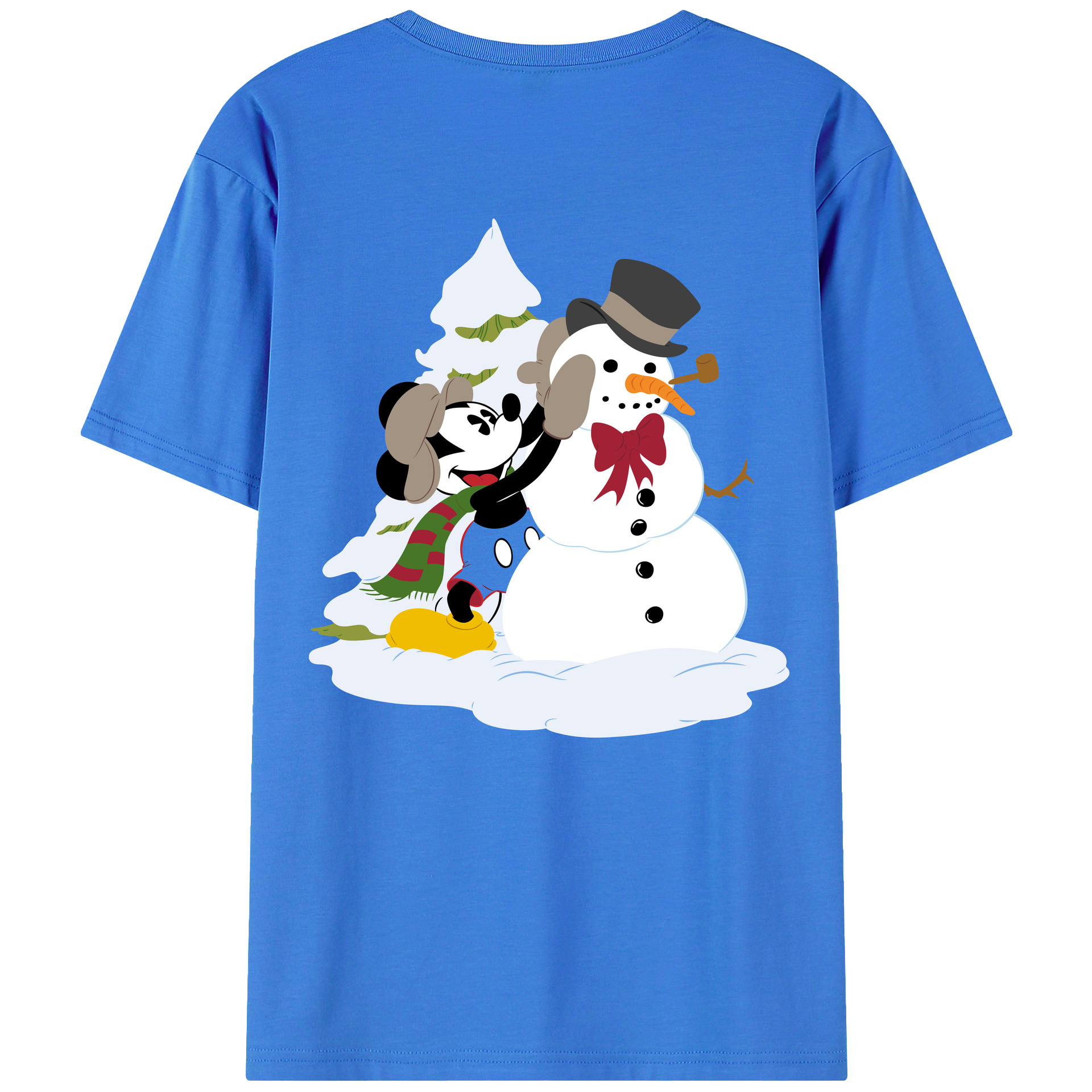 （画像用） ミッキーマウス Mickey Mouse 綿100％半袖Tシャツ（背面プリント）
