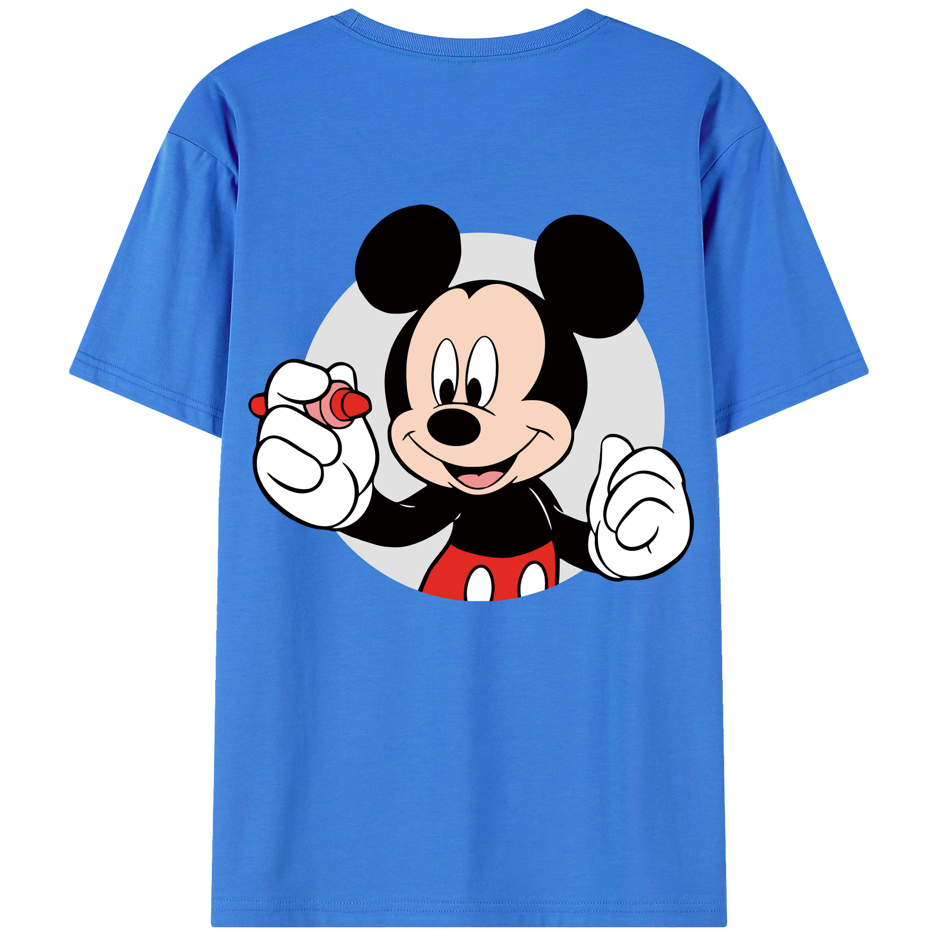 （画像用） ミッキーマウス Mickey Mouse 綿100％半袖Tシャツ（背面プリント）