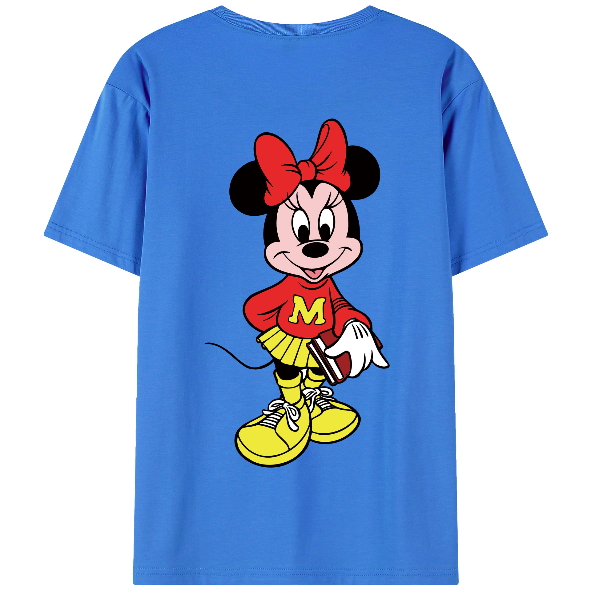 （画像用） ミッキーマウス Mickey Mouse 綿100％半袖Tシャツ（背面プリント）
