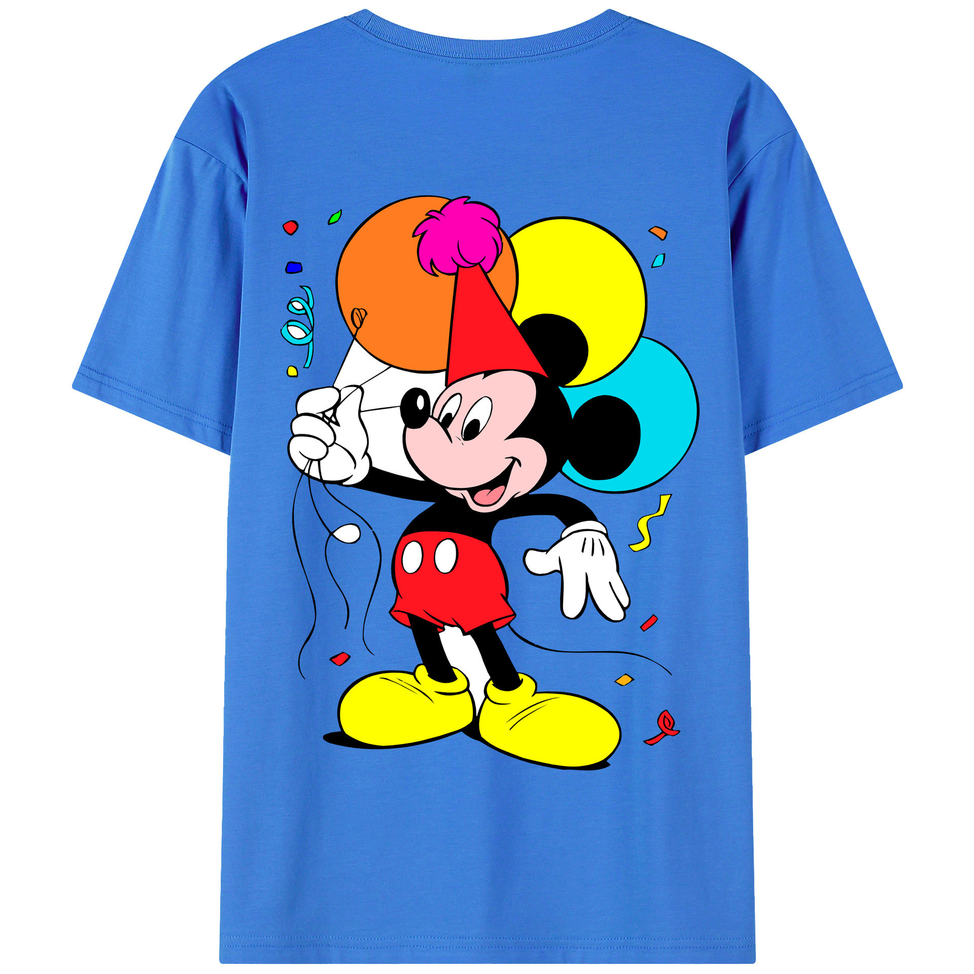 （画像用） ミッキーマウス Mickey Mouse 綿100％半袖Tシャツ（背面プリント）
