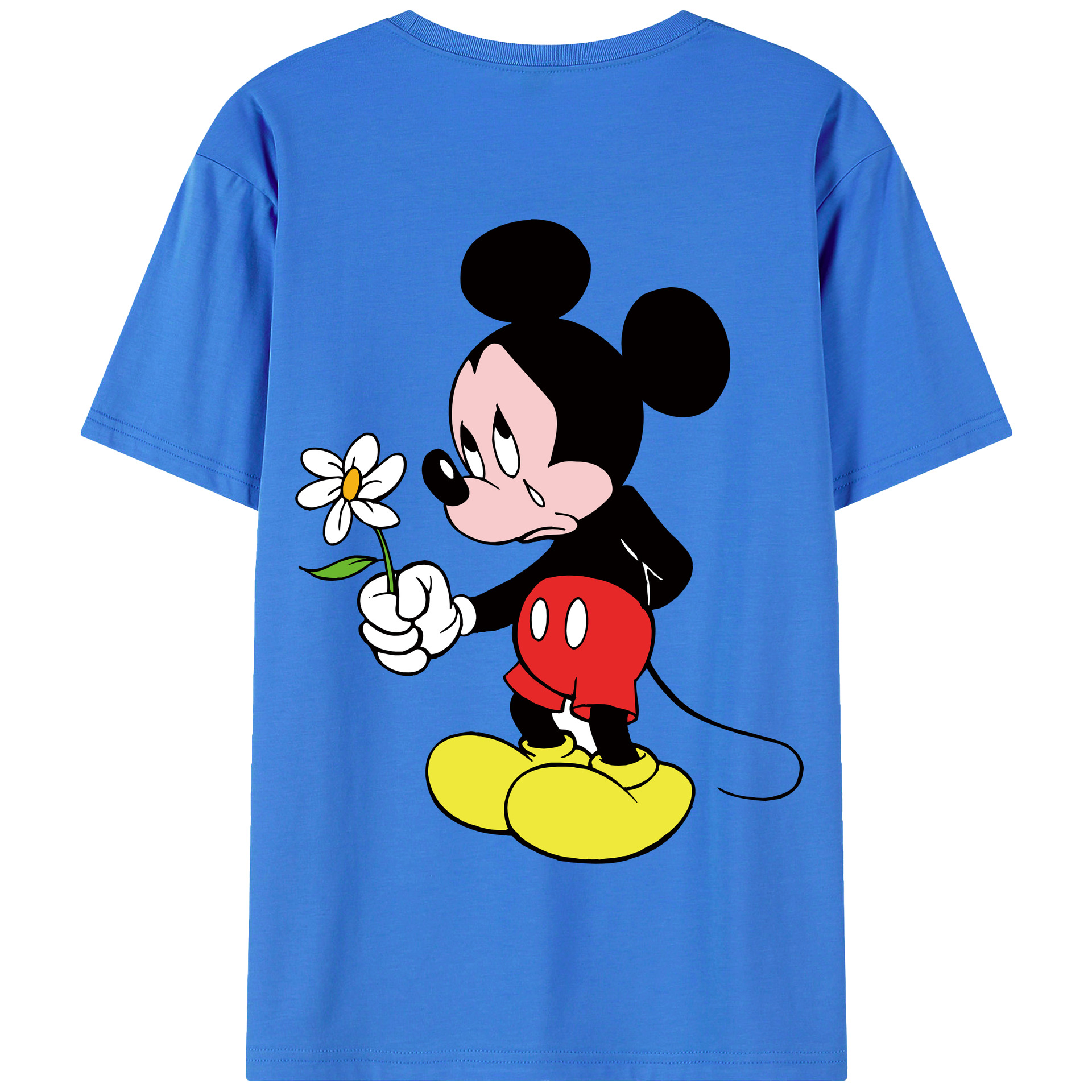 （画像用） ミッキーマウス Mickey Mouse 綿100％半袖Tシャツ（背面プリント）