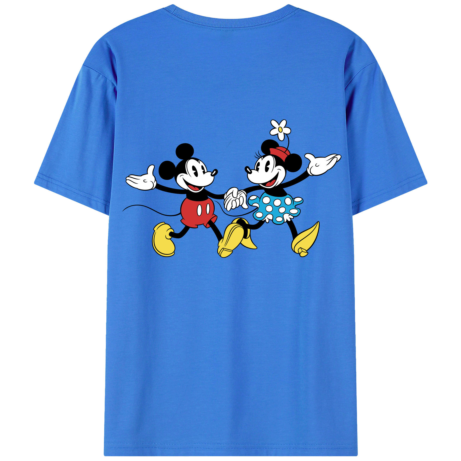 （画像用） ミッキーマウス Mickey Mouse 綿100％半袖Tシャツ（背面プリント）