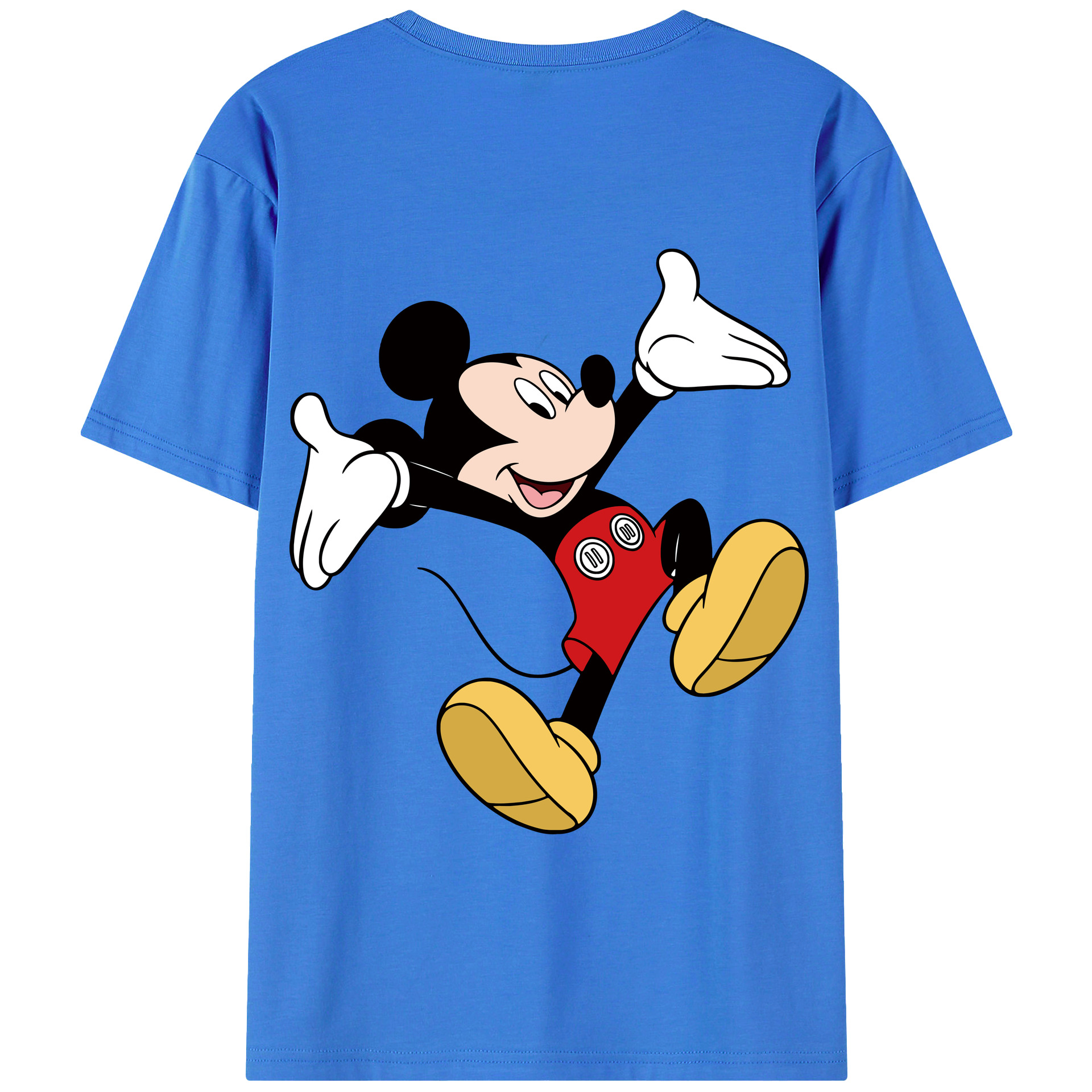 （画像用） ミッキーマウス Mickey Mouse 綿100％半袖Tシャツ（背面プリント）