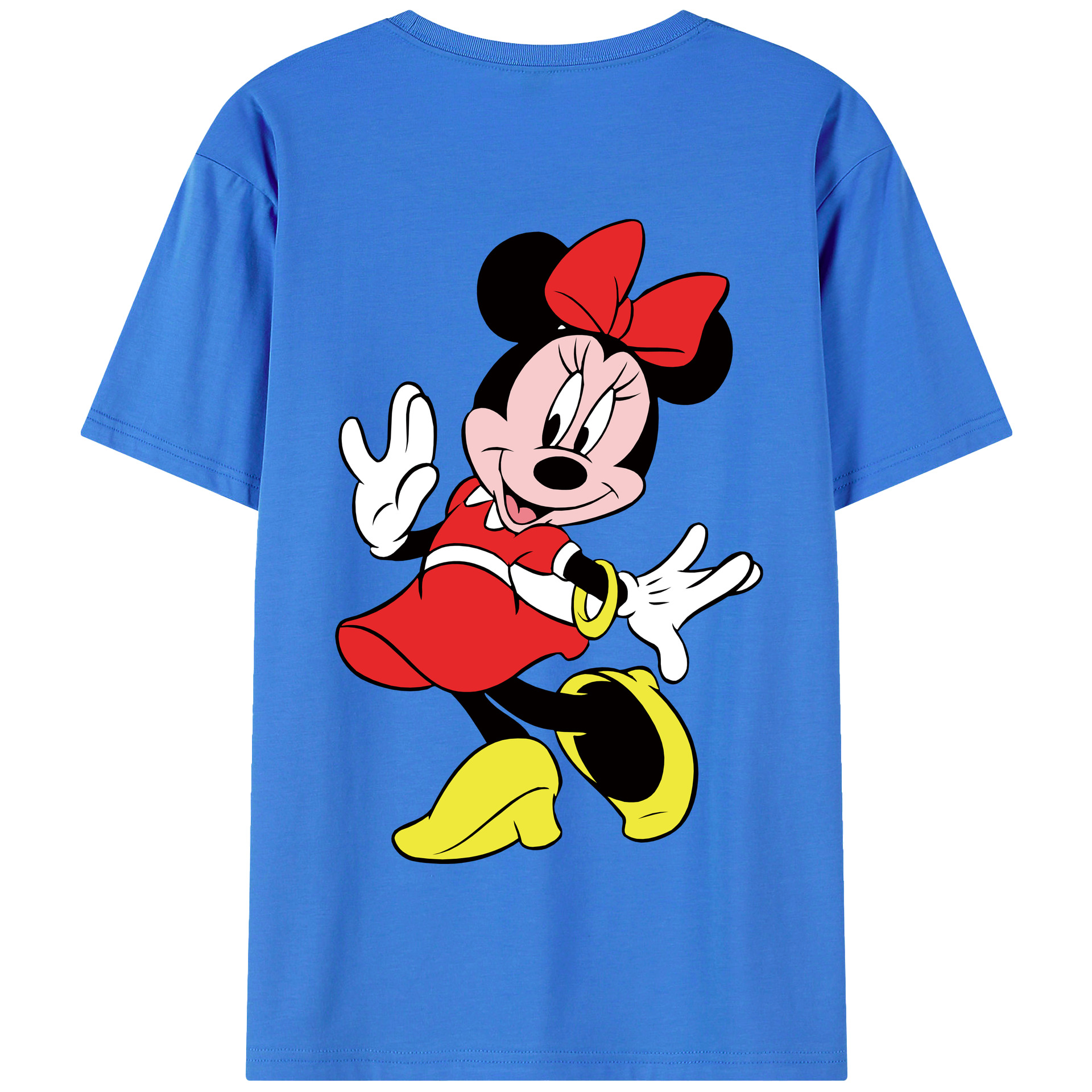 （画像用） ミッキーマウス Mickey Mouse 綿100％半袖Tシャツ（背面プリント）