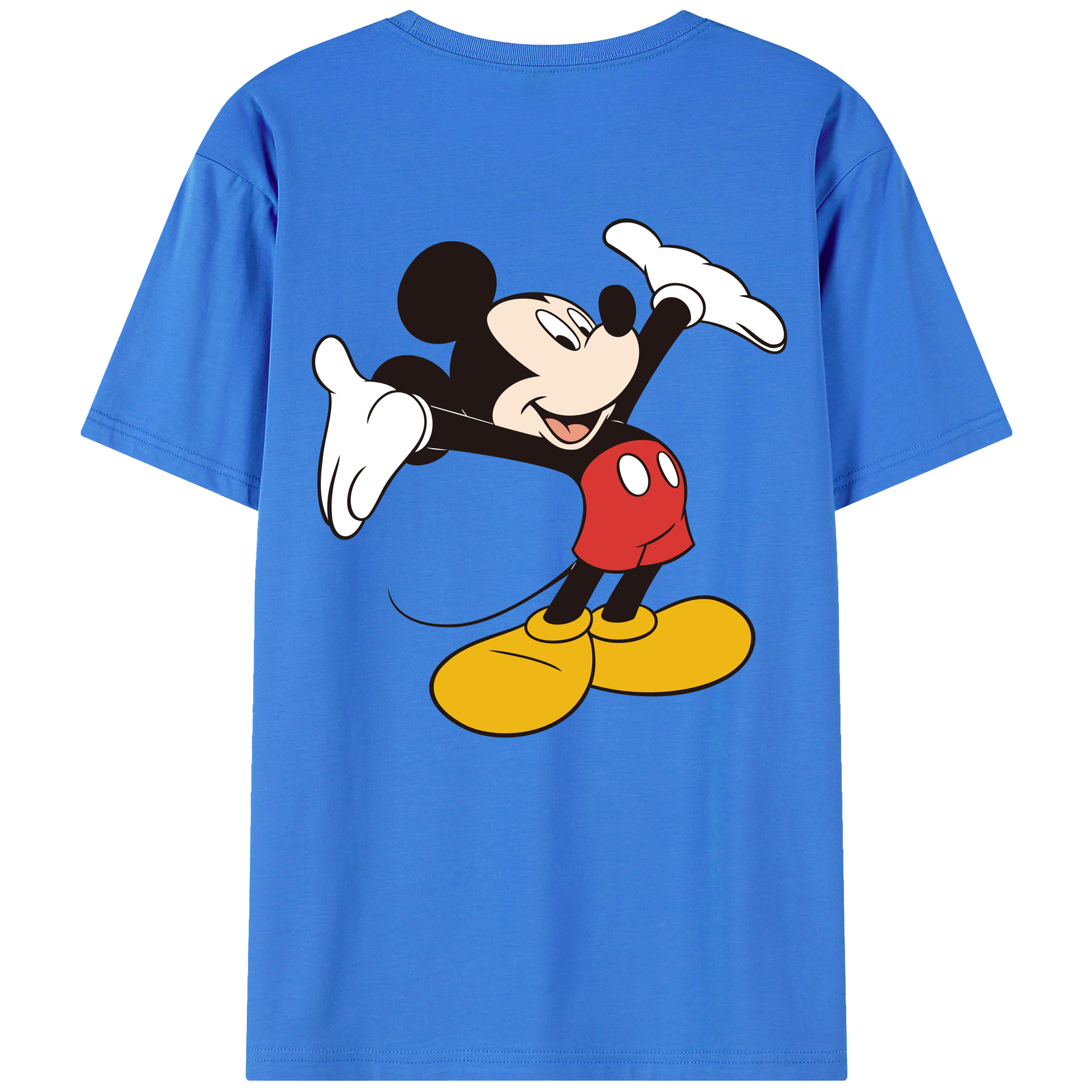 （画像用） ミッキーマウス Mickey Mouse 綿100％半袖Tシャツ（背面プリント）