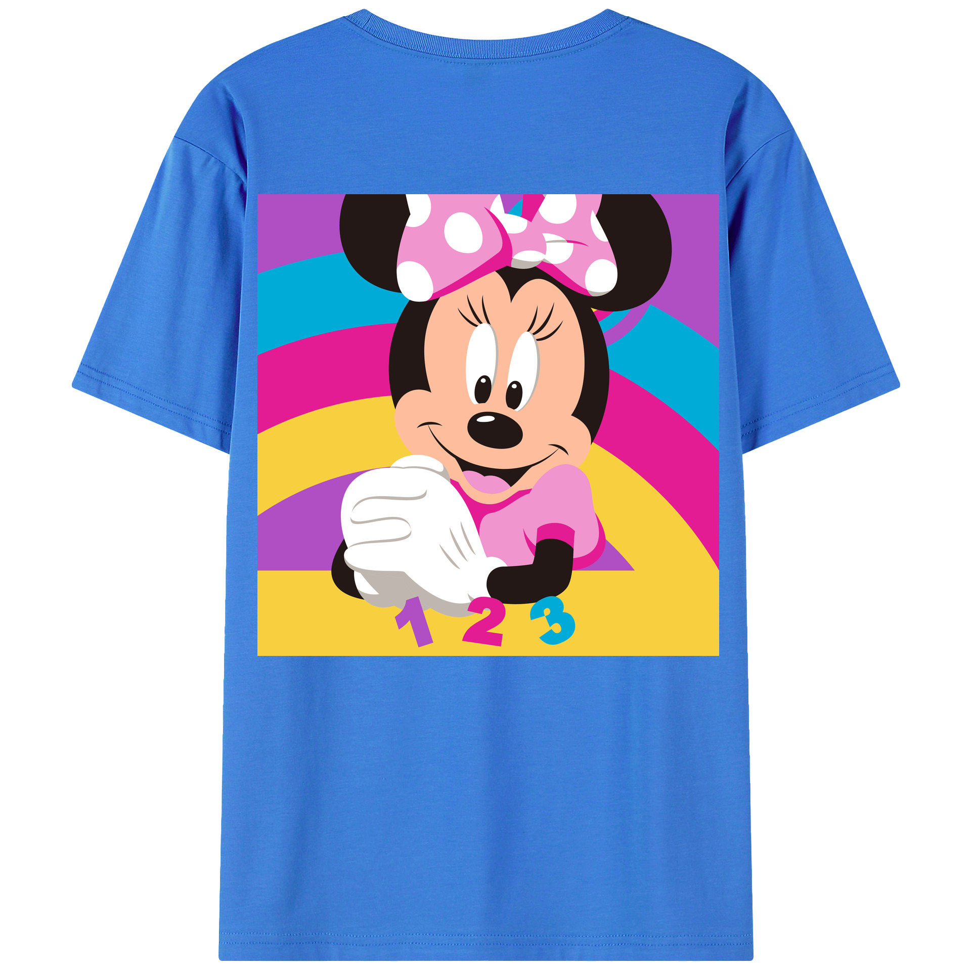 （画像用） ミッキーマウス Mickey Mouse 綿100％半袖Tシャツ（背面プリント）