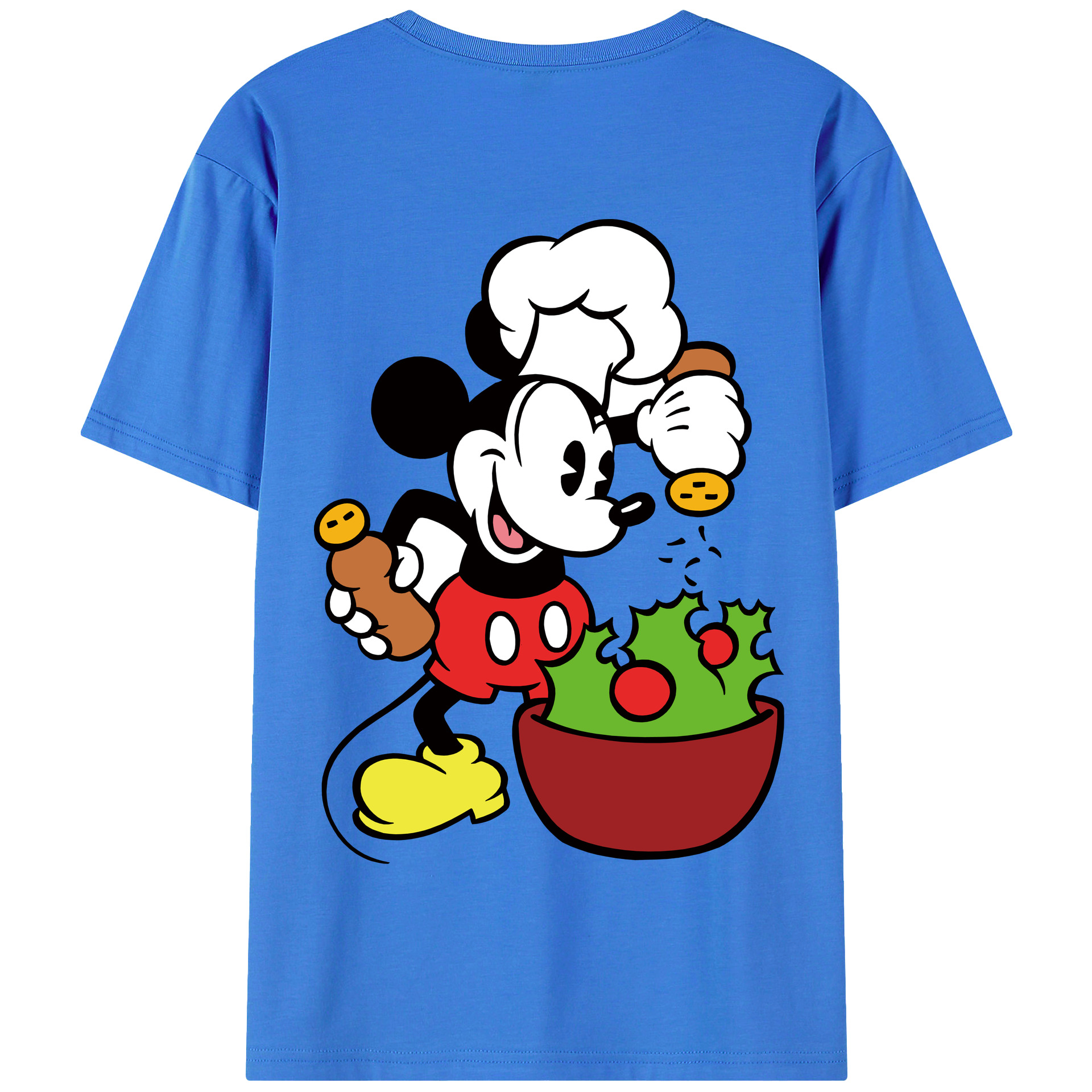 （画像用） ミッキーマウス Mickey Mouse 綿100％半袖Tシャツ（背面プリント）