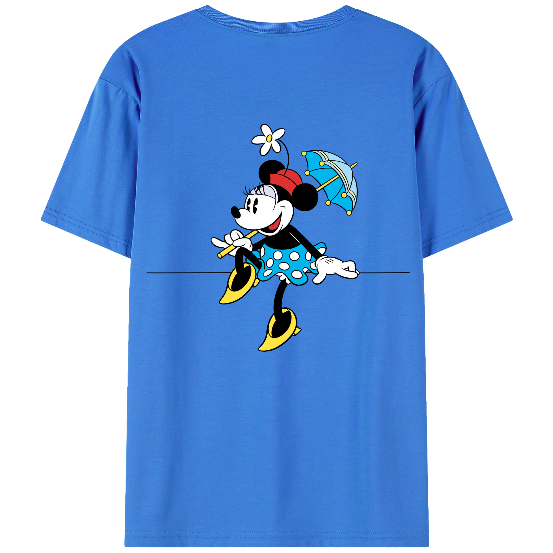（画像用） ミッキーマウス Mickey Mouse 綿100％半袖Tシャツ（背面プリント）