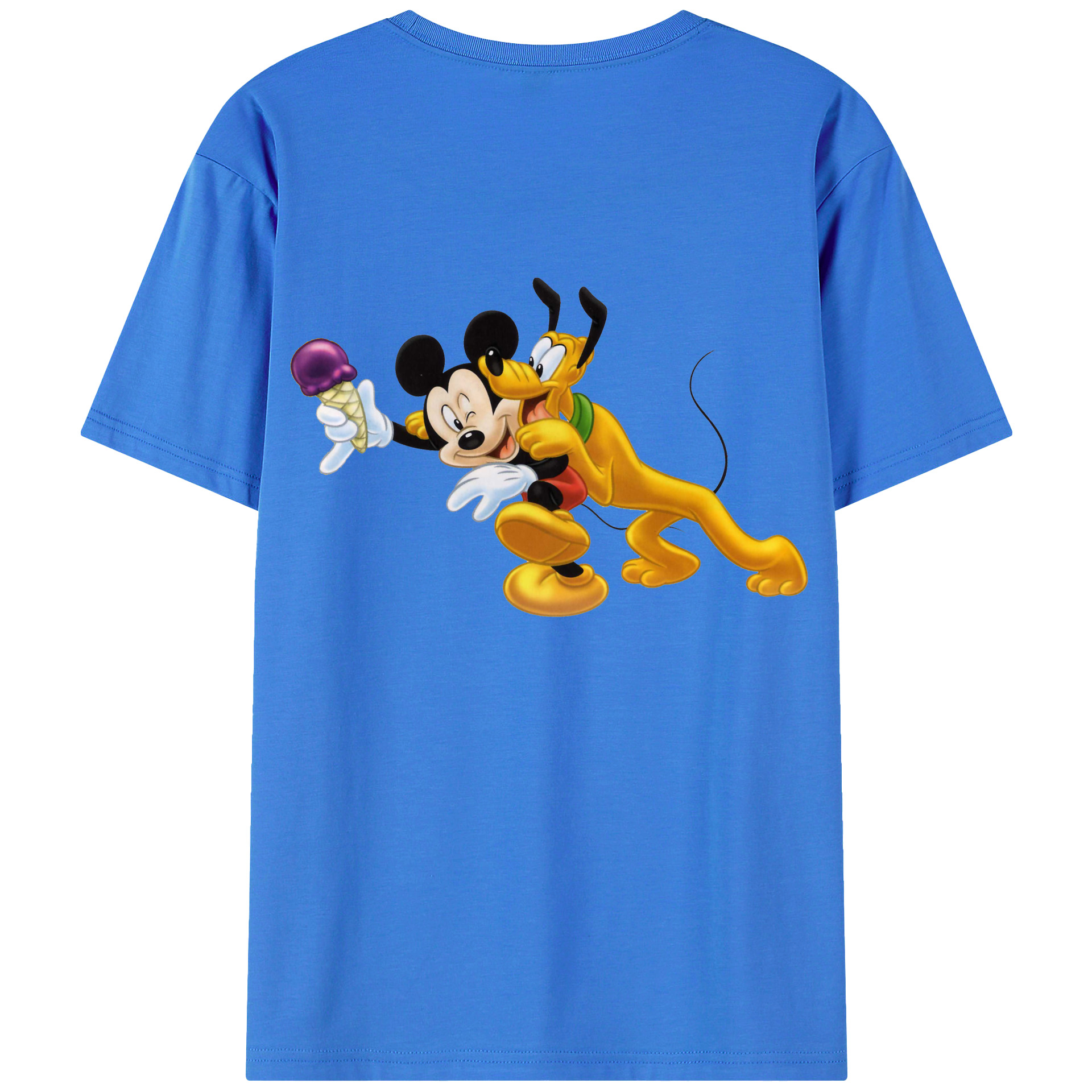 （画像用） ミッキーマウス Mickey Mouse 綿100％半袖Tシャツ（背面プリント）