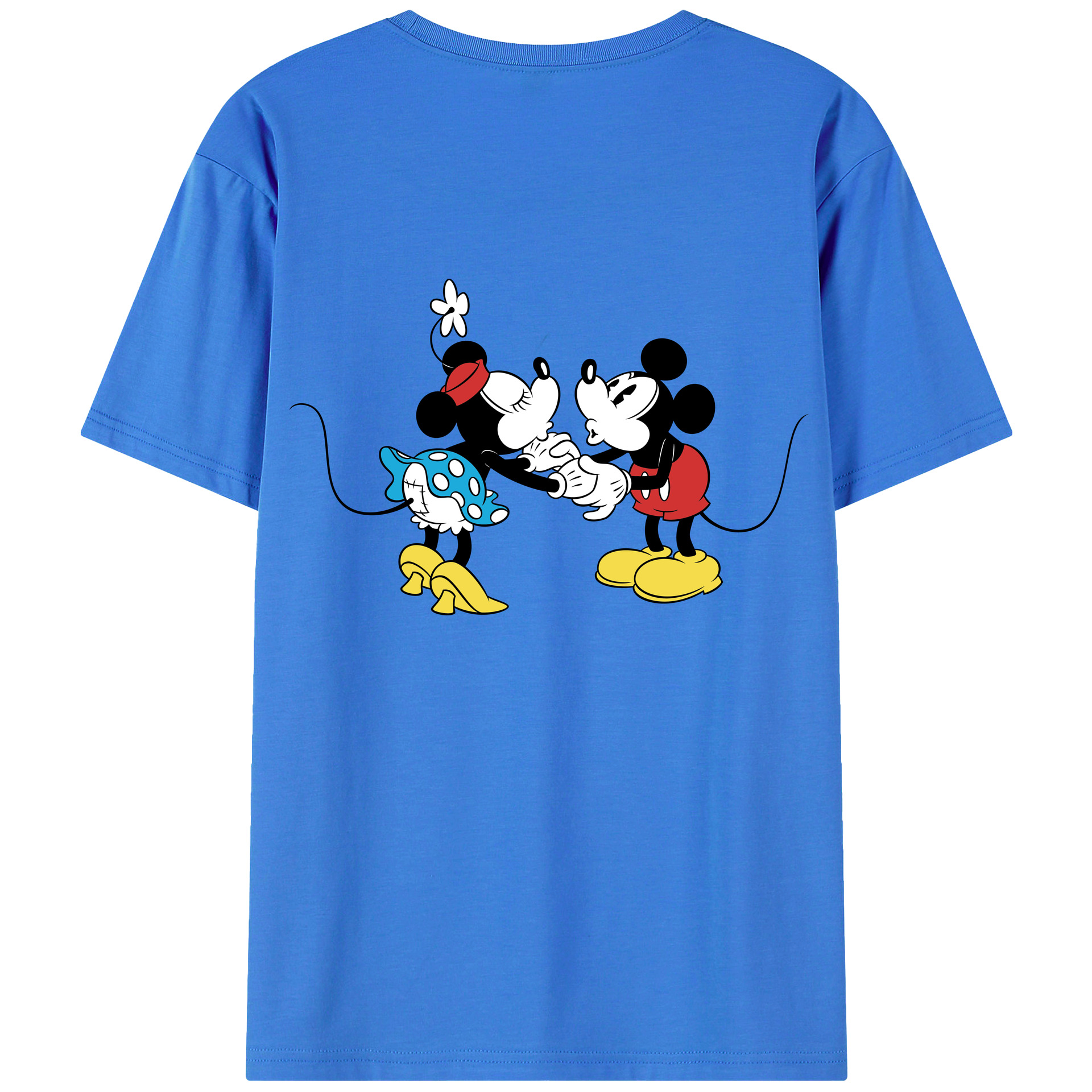 （画像用） ミッキーマウス Mickey Mouse 綿100％半袖Tシャツ（背面プリント）