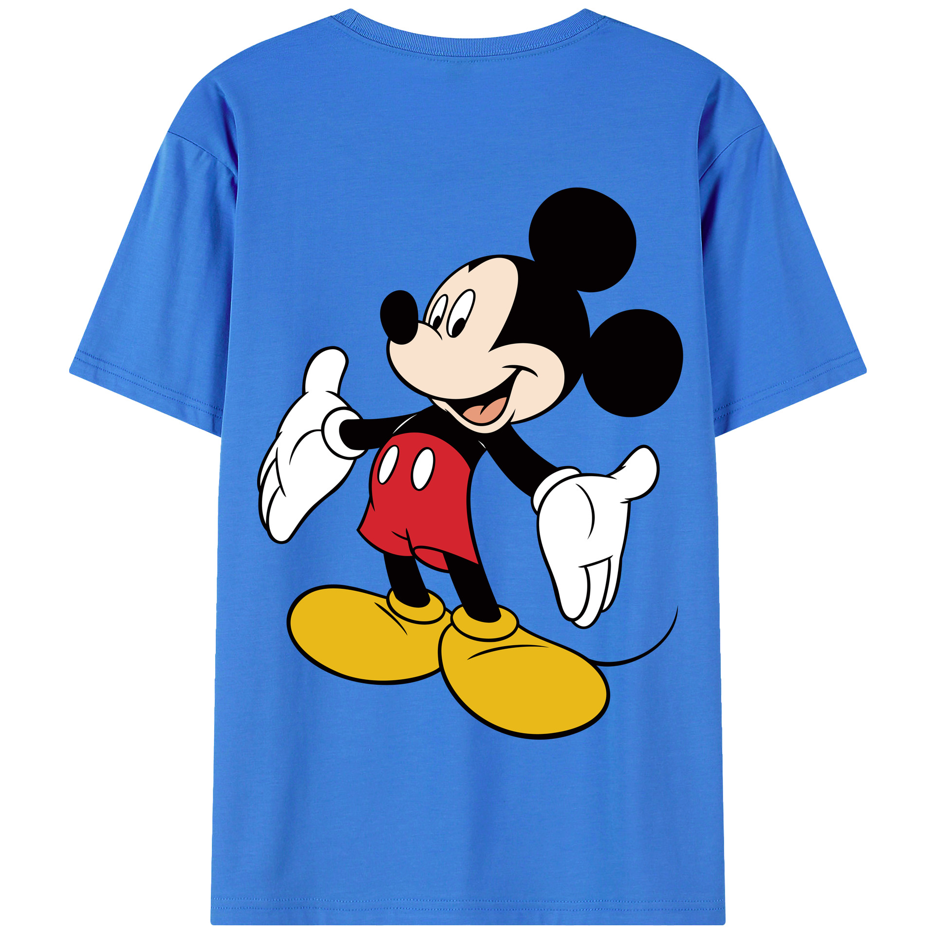 （画像用） ミッキーマウス Mickey Mouse 綿100％半袖Tシャツ（背面プリント）