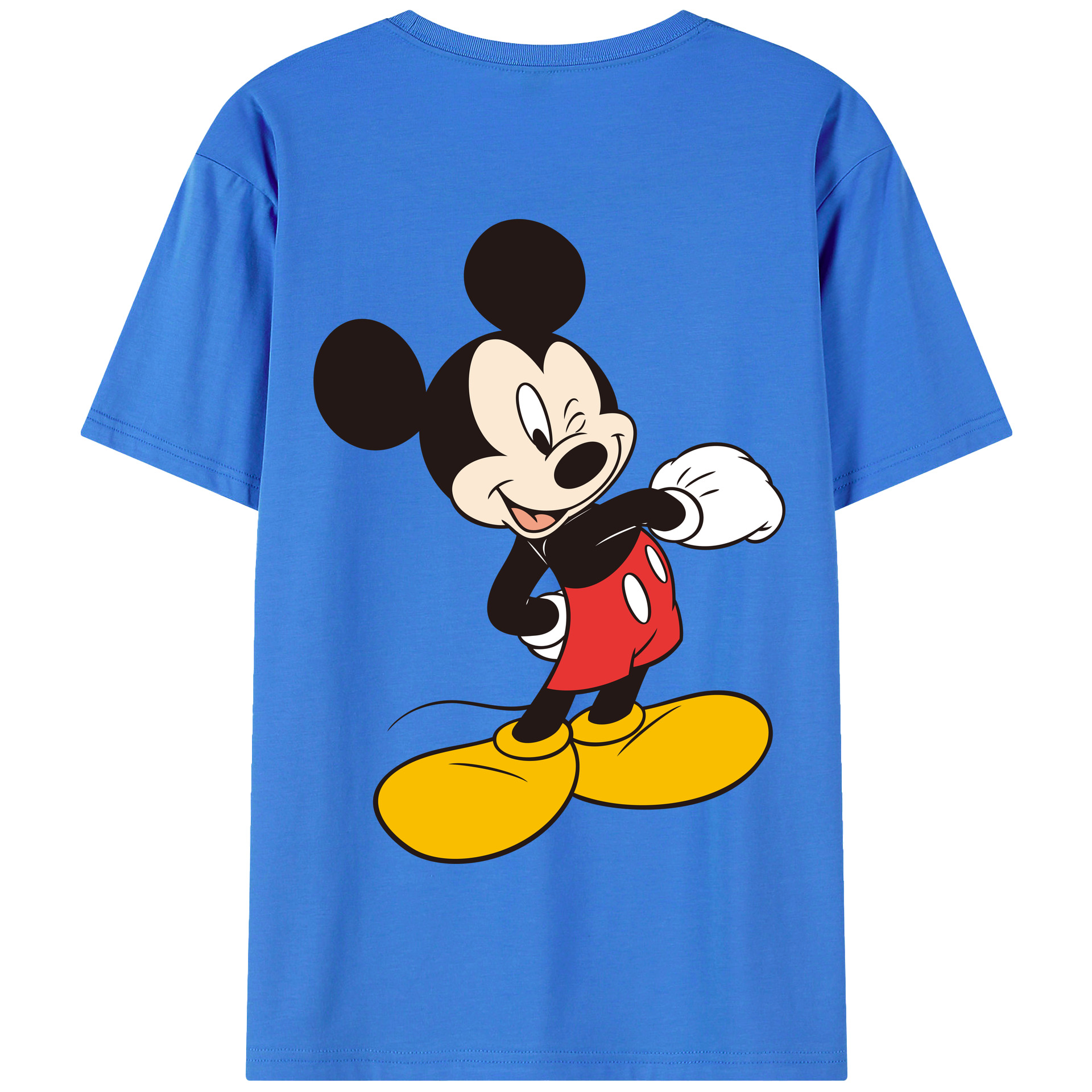 （画像用） ミッキーマウス Mickey Mouse 綿100％半袖Tシャツ（背面プリント）