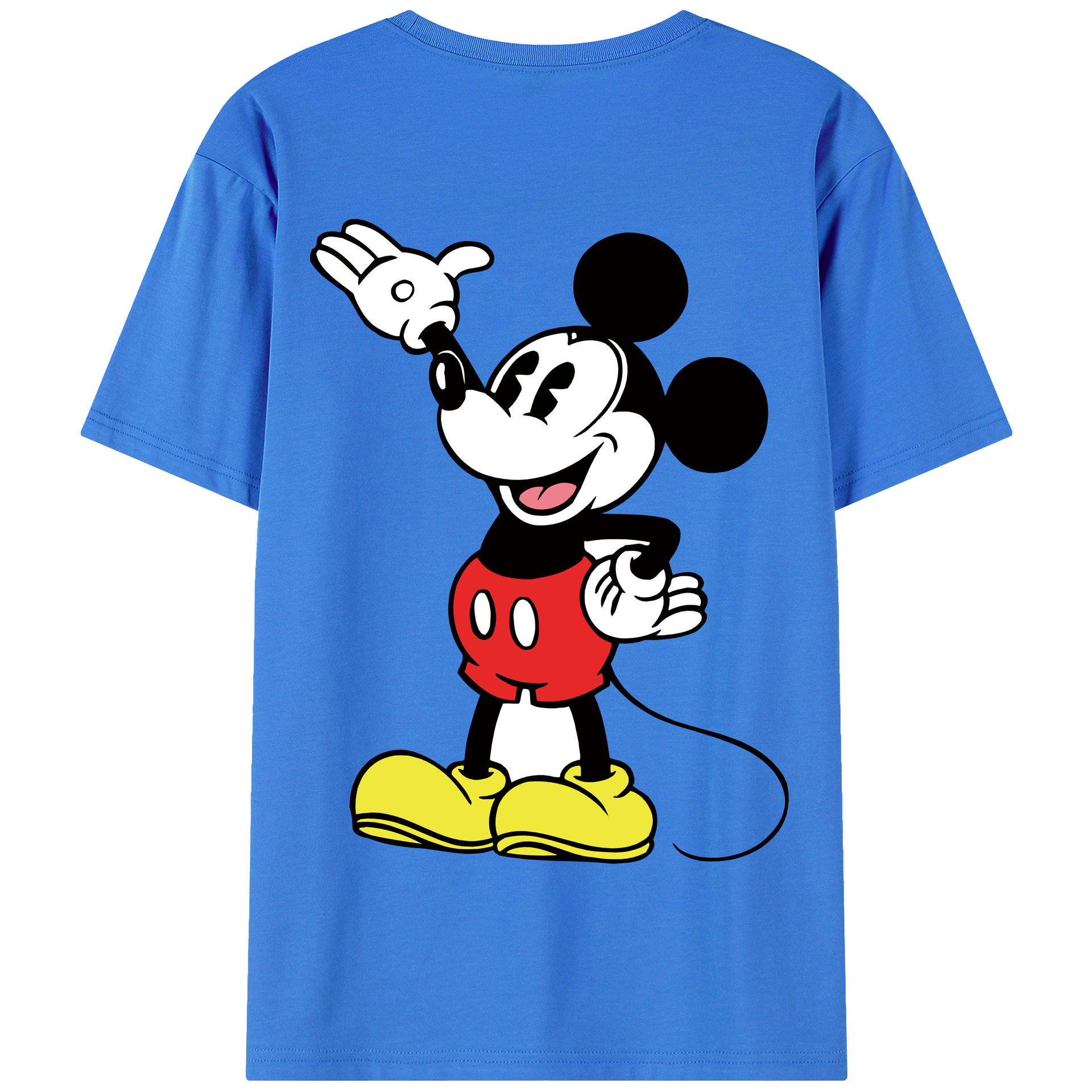 （画像用） ミッキーマウス Mickey Mouse 綿100％半袖Tシャツ（背面プリント）