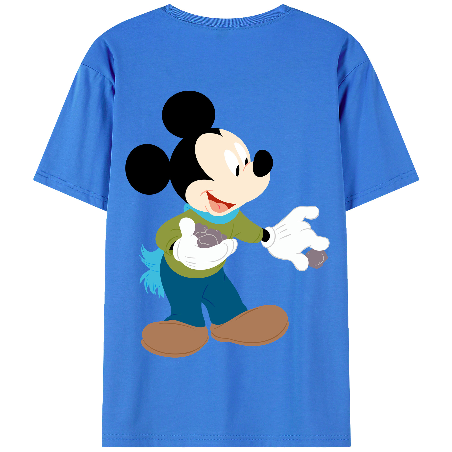 （画像用） ミッキーマウス Mickey Mouse 綿100％半袖Tシャツ（背面プリント）