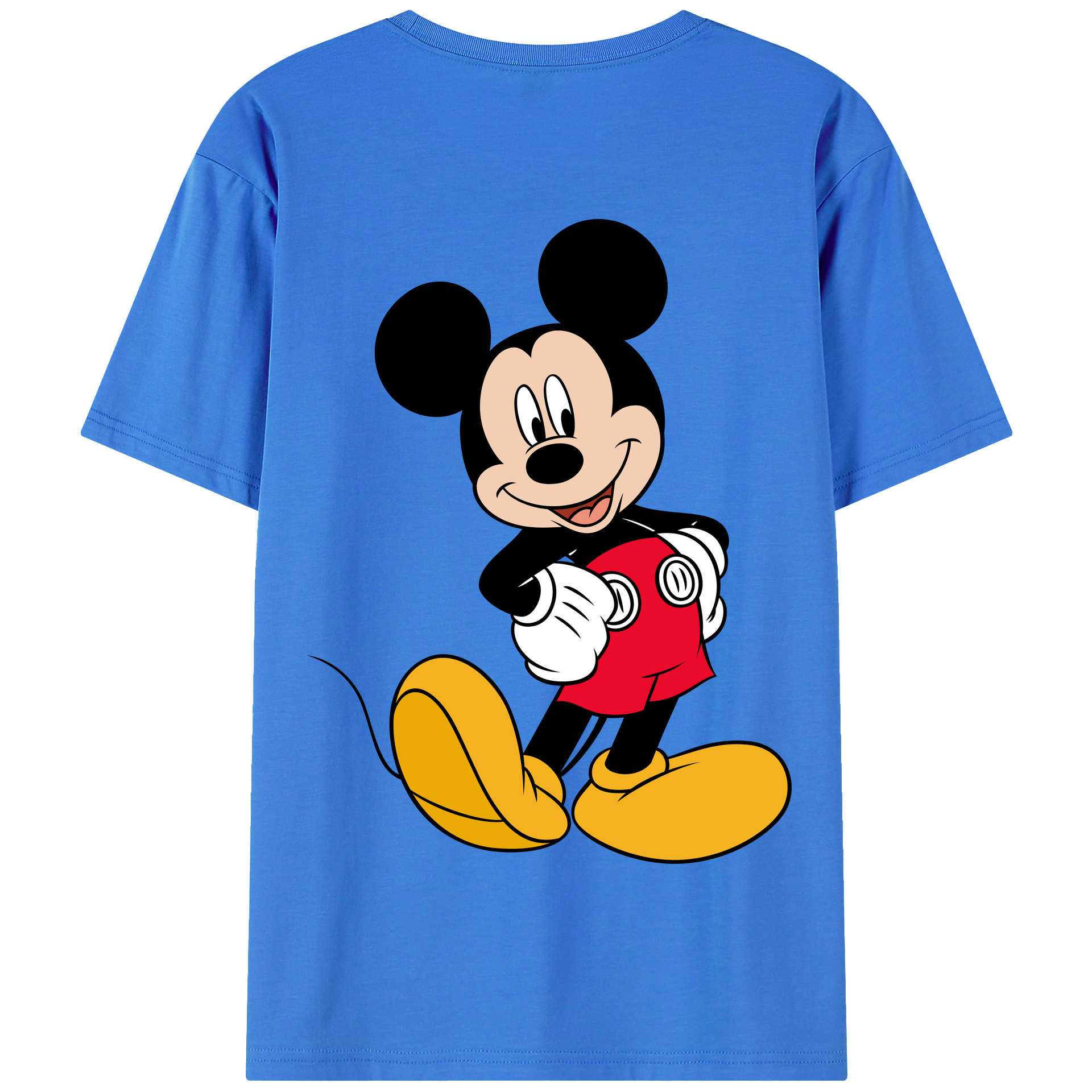 （画像用） ミッキーマウス Mickey Mouse 綿100％半袖Tシャツ（背面プリント）