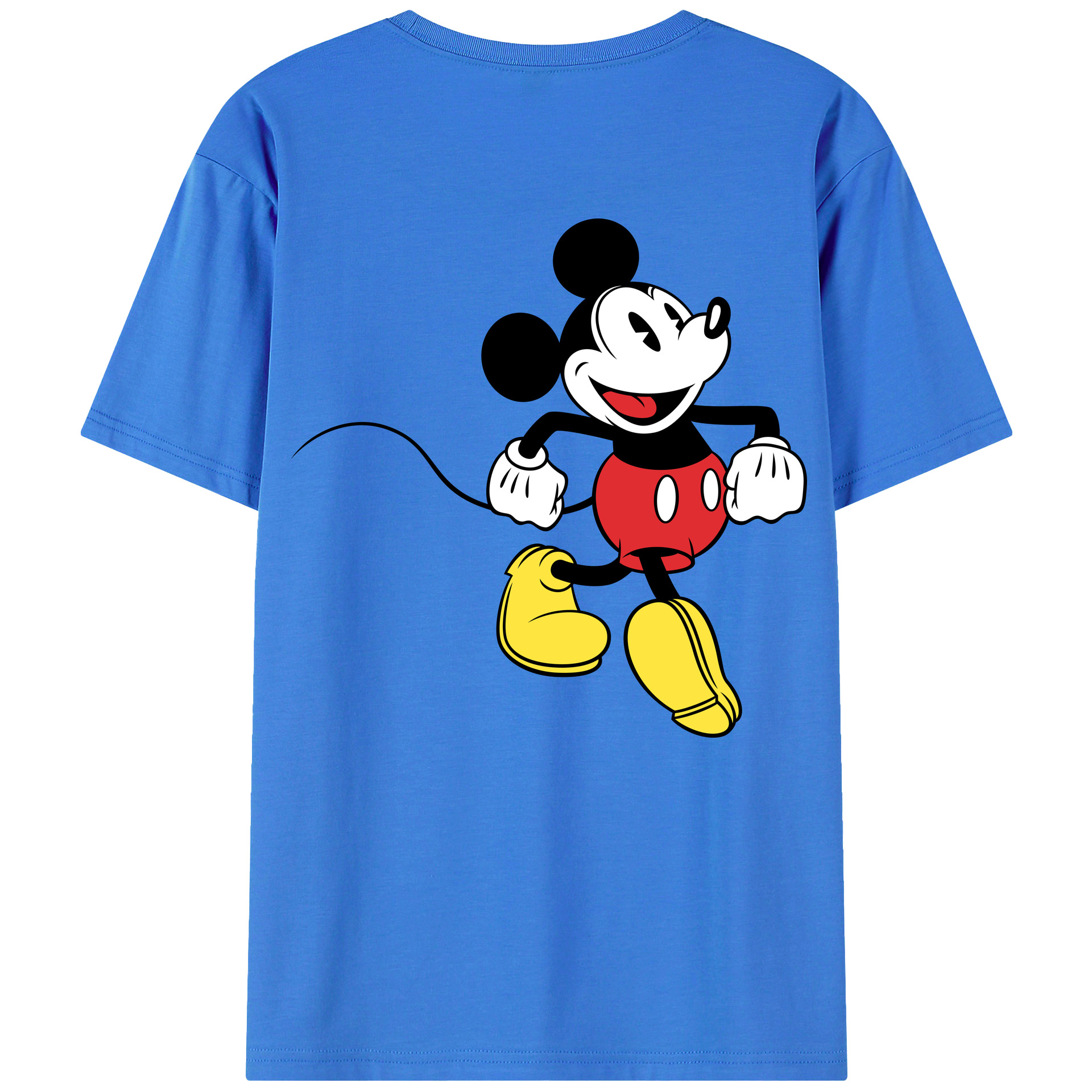 （画像用） ミッキーマウス Mickey Mouse 綿100％半袖Tシャツ（背面プリント）