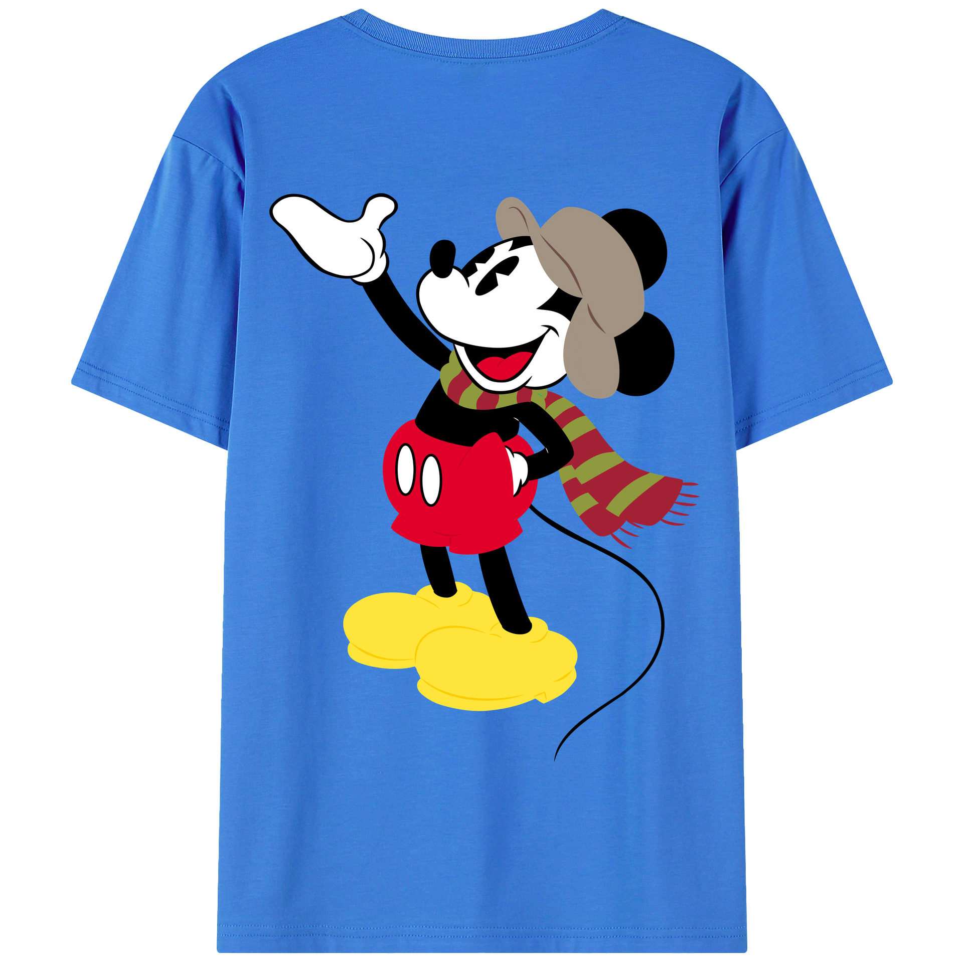 （画像用） ミッキーマウス Mickey Mouse 綿100％半袖Tシャツ（背面プリント）