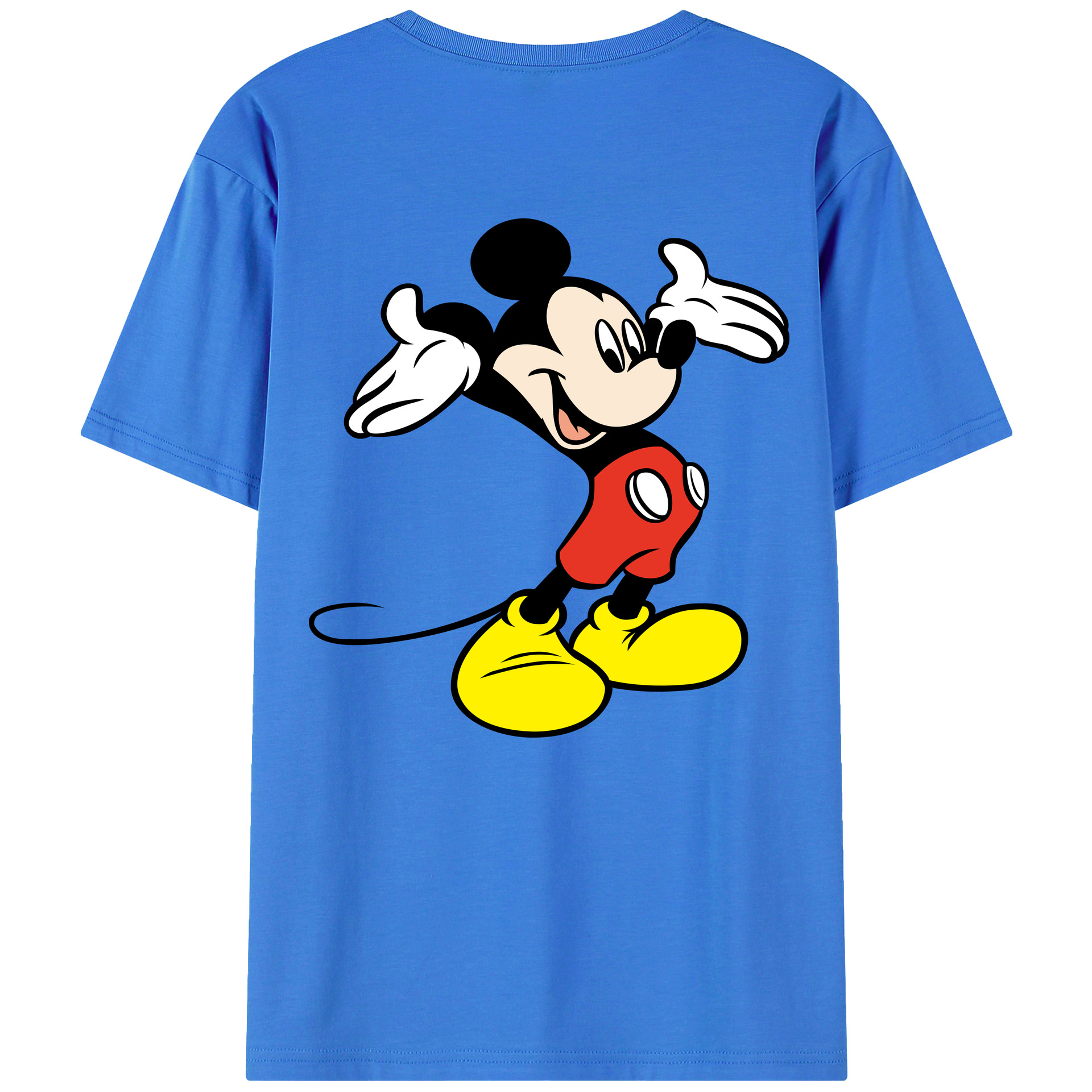 （画像用） ミッキーマウス Mickey Mouse 綿100％半袖Tシャツ（背面プリント）
