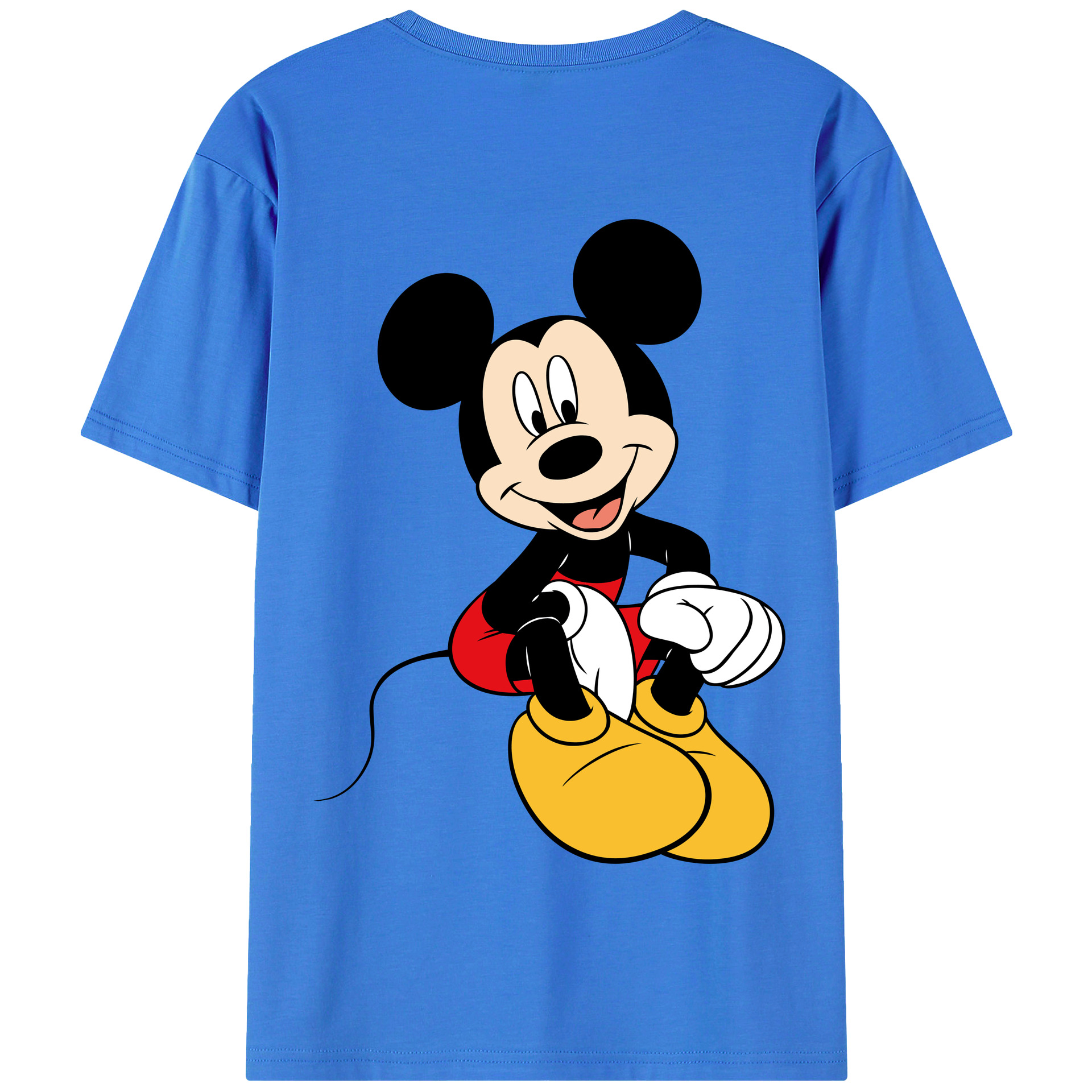（画像用） ミッキーマウス Mickey Mouse 綿100％半袖Tシャツ（背面プリント）