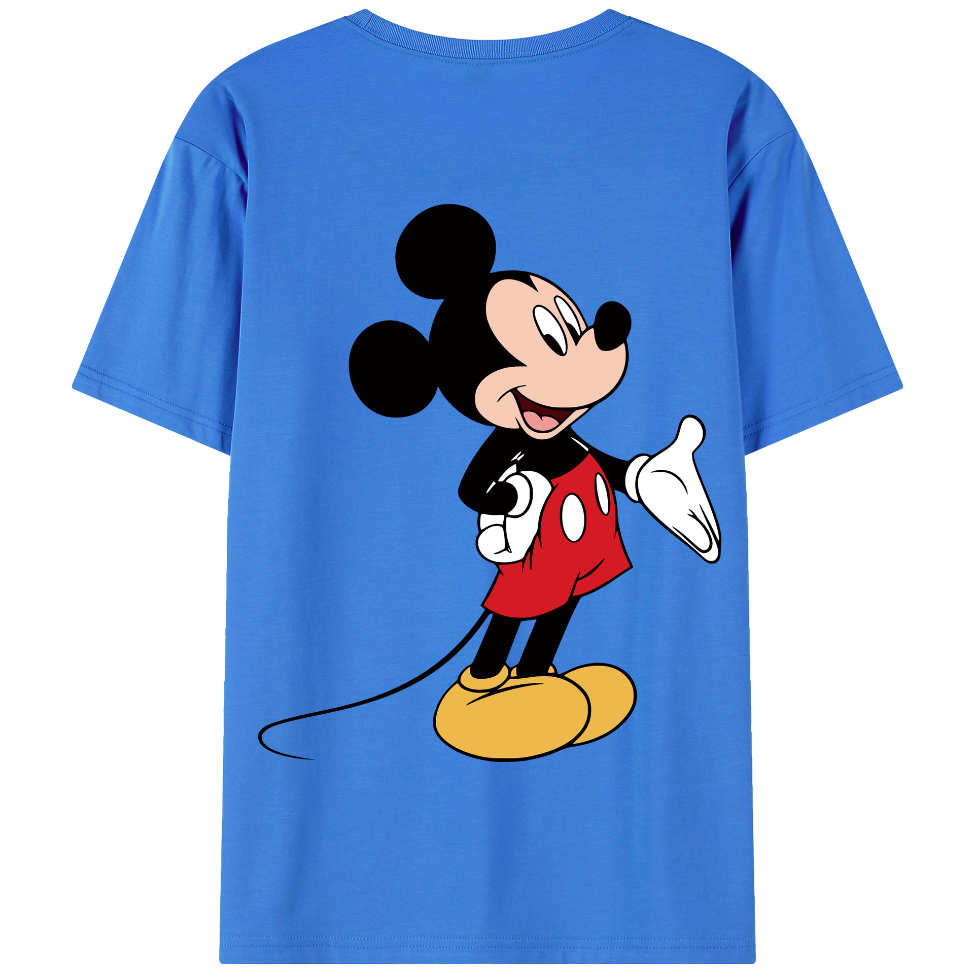 （画像用） ミッキーマウス Mickey Mouse 綿100％半袖Tシャツ（背面プリント）